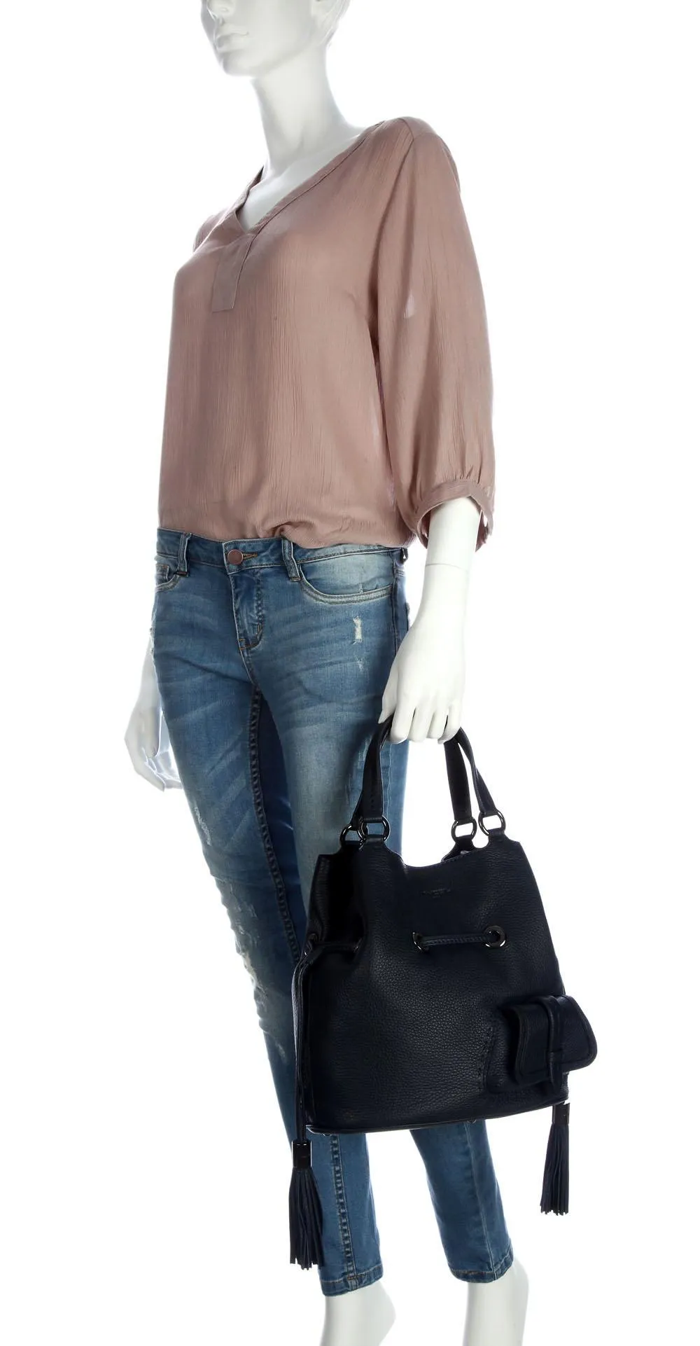  Lancel Premier Flirt Borsa hobo pelle nero  