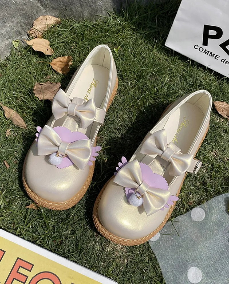 Lolita Pu Scarpe di Cuoio 2022 Nuovo Jk Fiore Festa di Nozze Lolita Cosplay Anime Scarpe Donna Loli Kawaii Dolce Femminile Fiocc