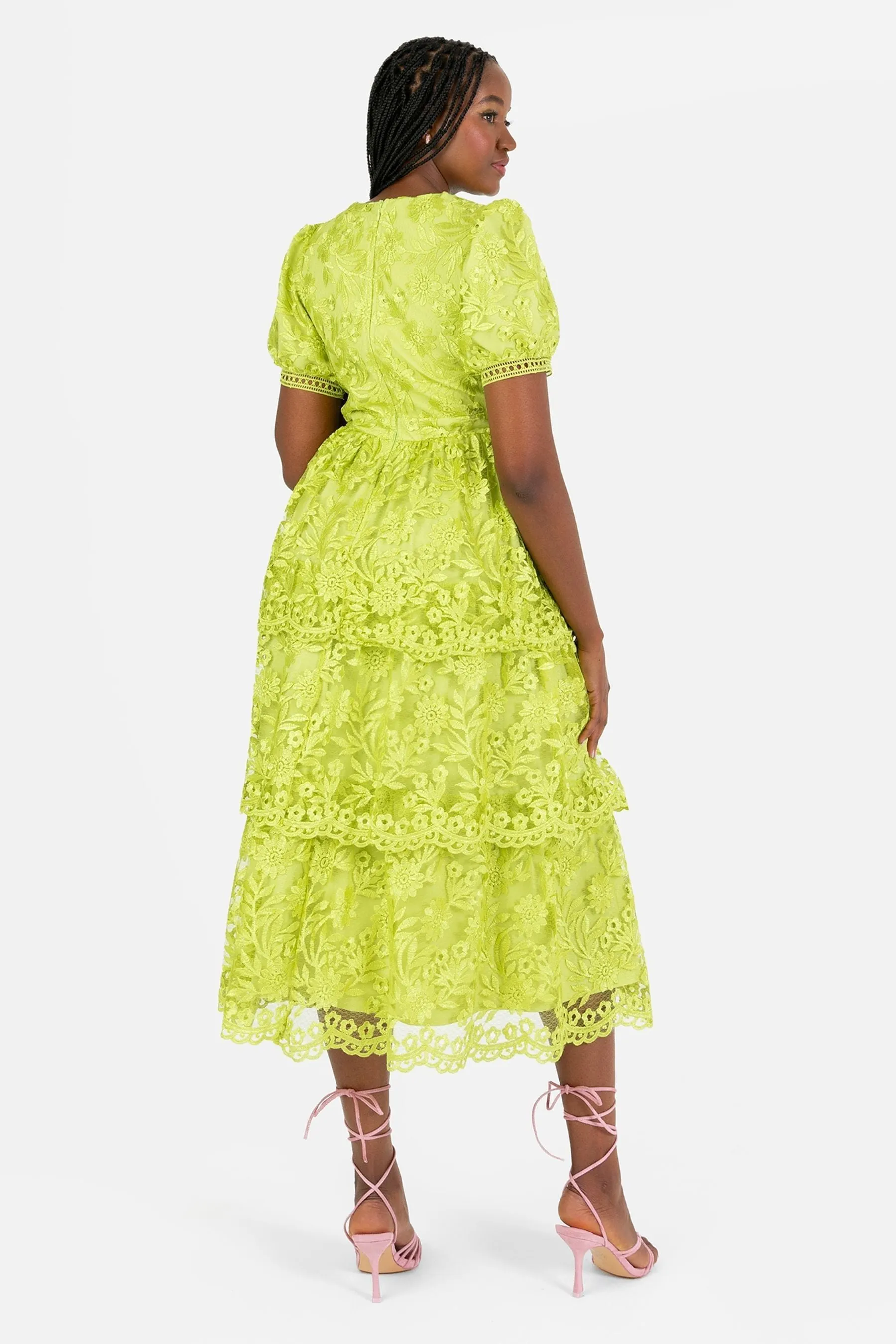 Lovedrobe - Abito midi Pizzo a balze