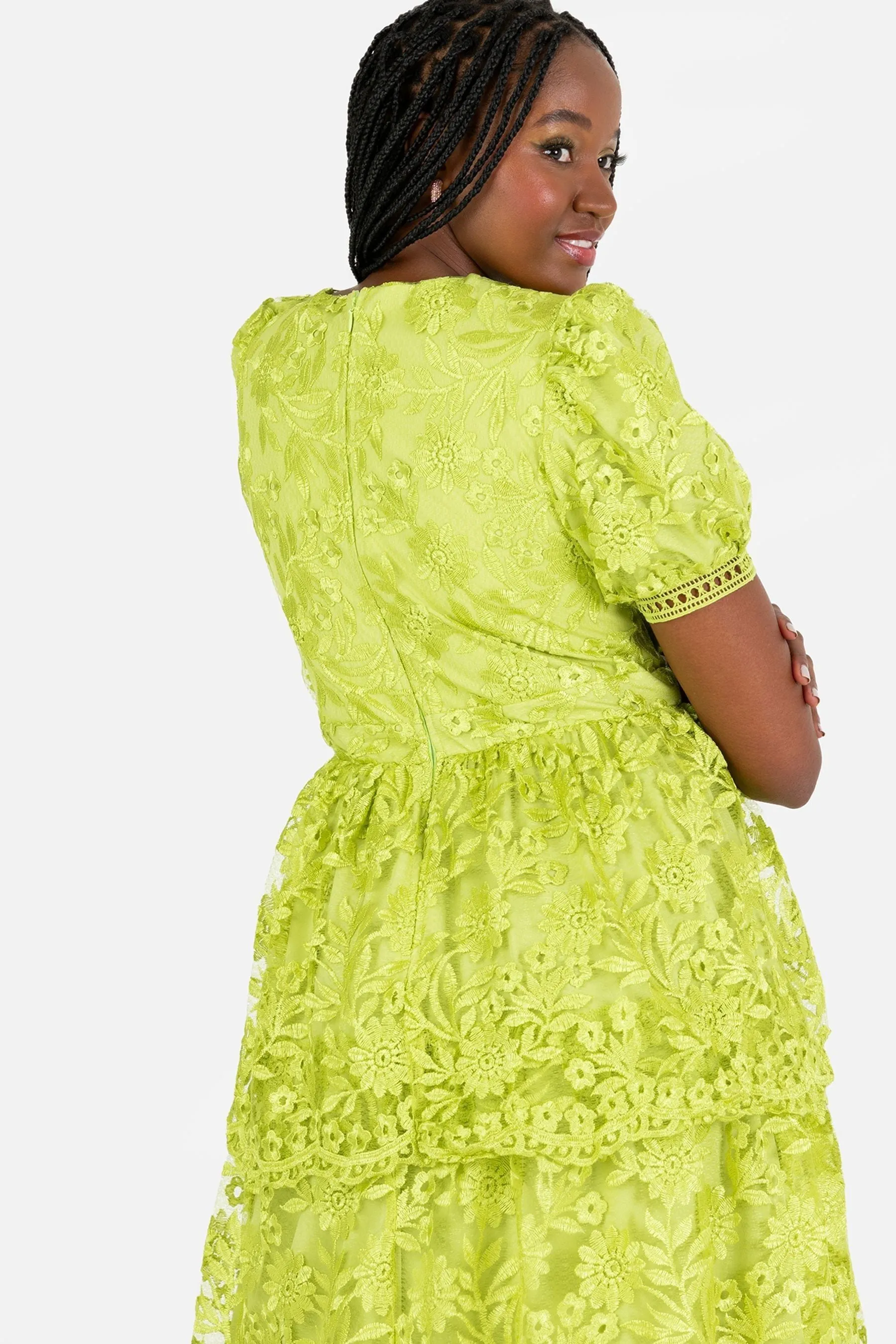 Lovedrobe - Abito midi Pizzo a balze