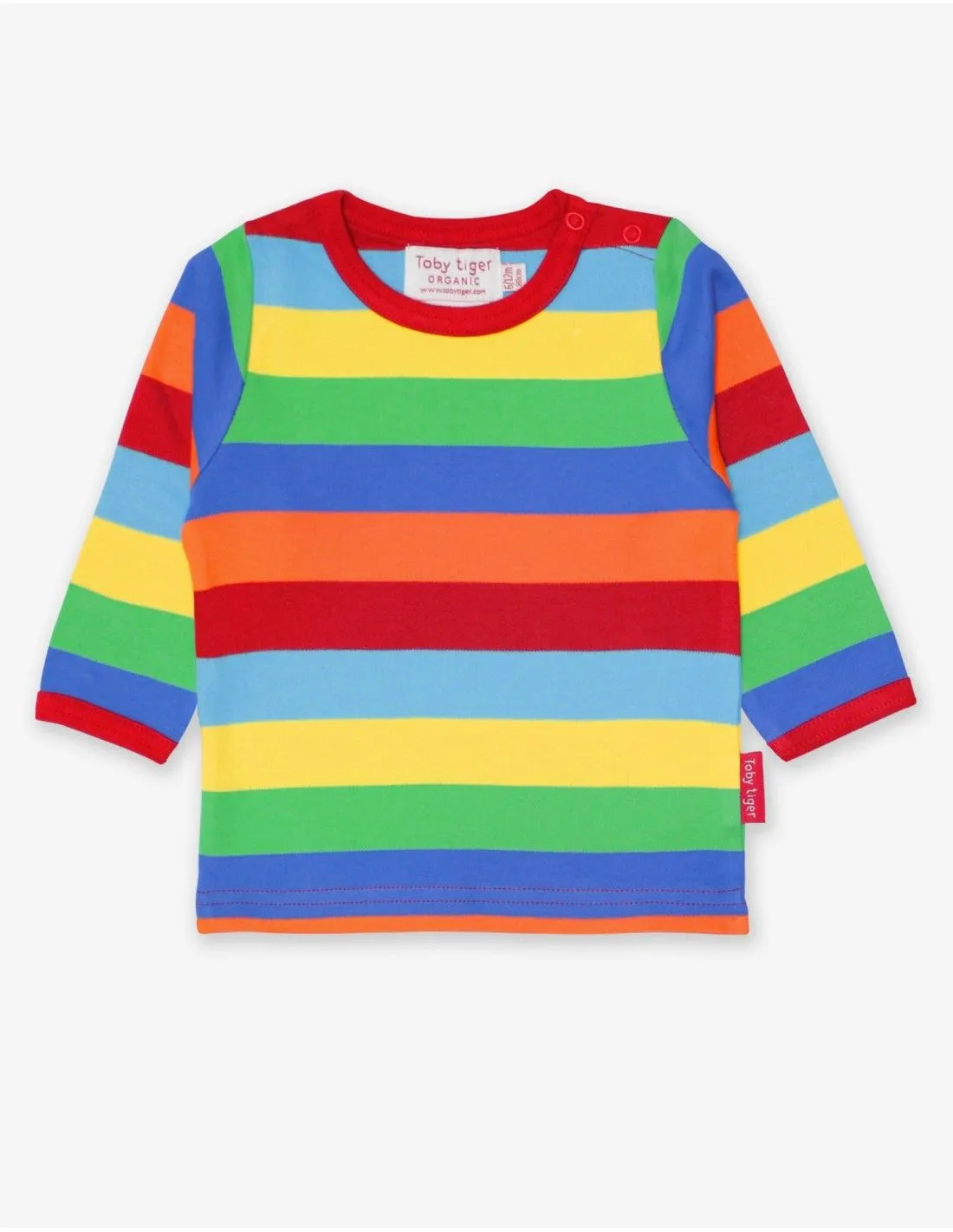 MAGLIA A MANICHE LUNGHE IN COTONE BIOLOGICO "ARCOBALENO"