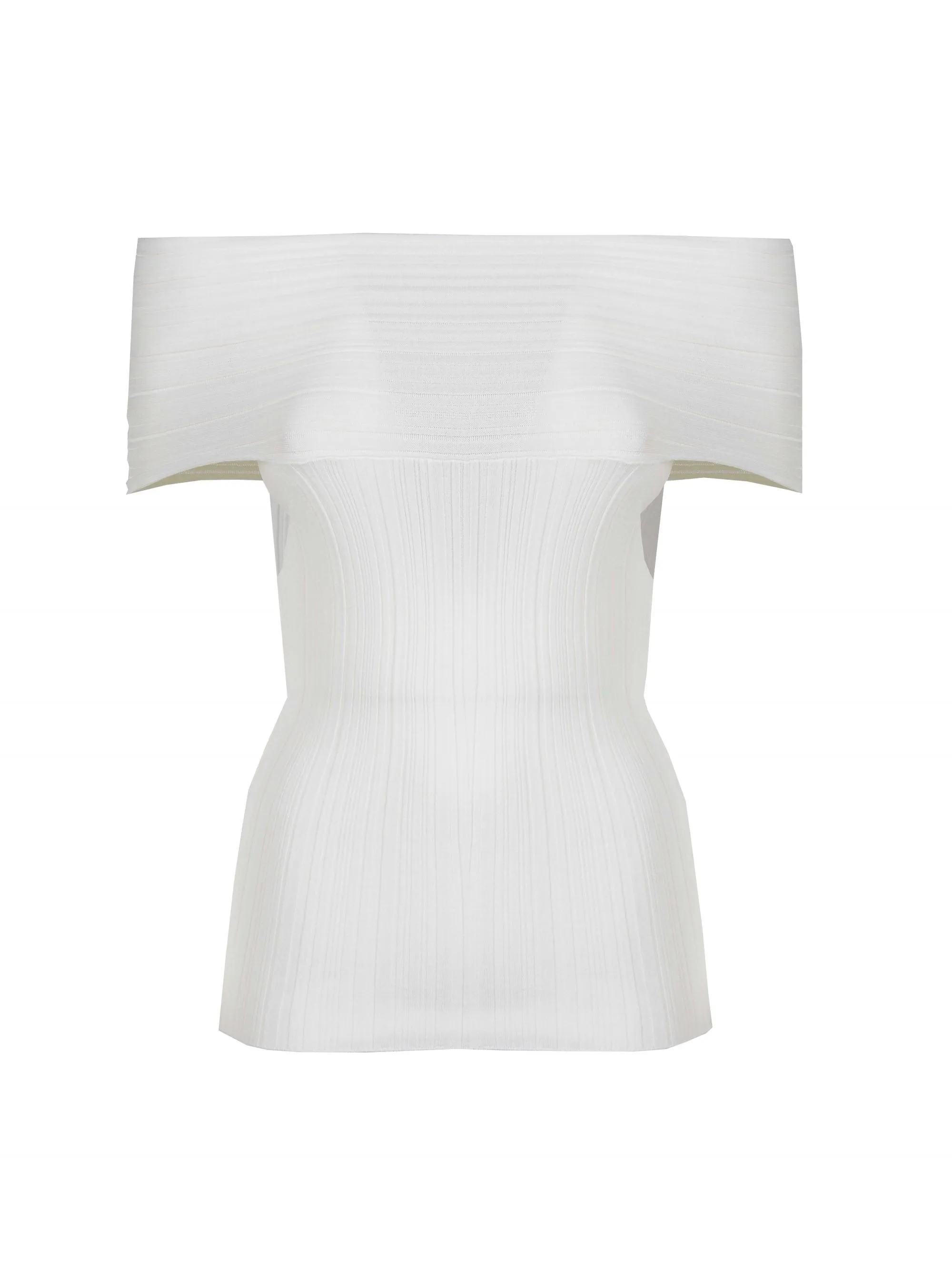 MAGLIA BIANCA IN TESSUTO STRETCH