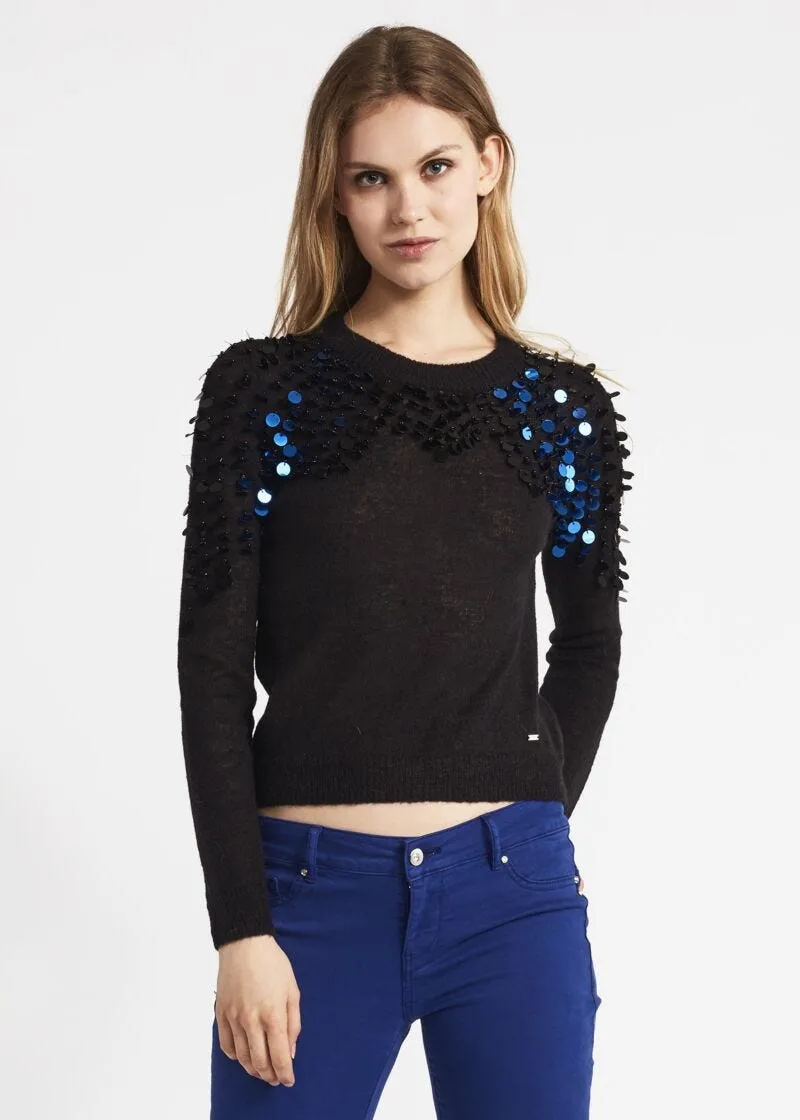 Maglia con paillettes