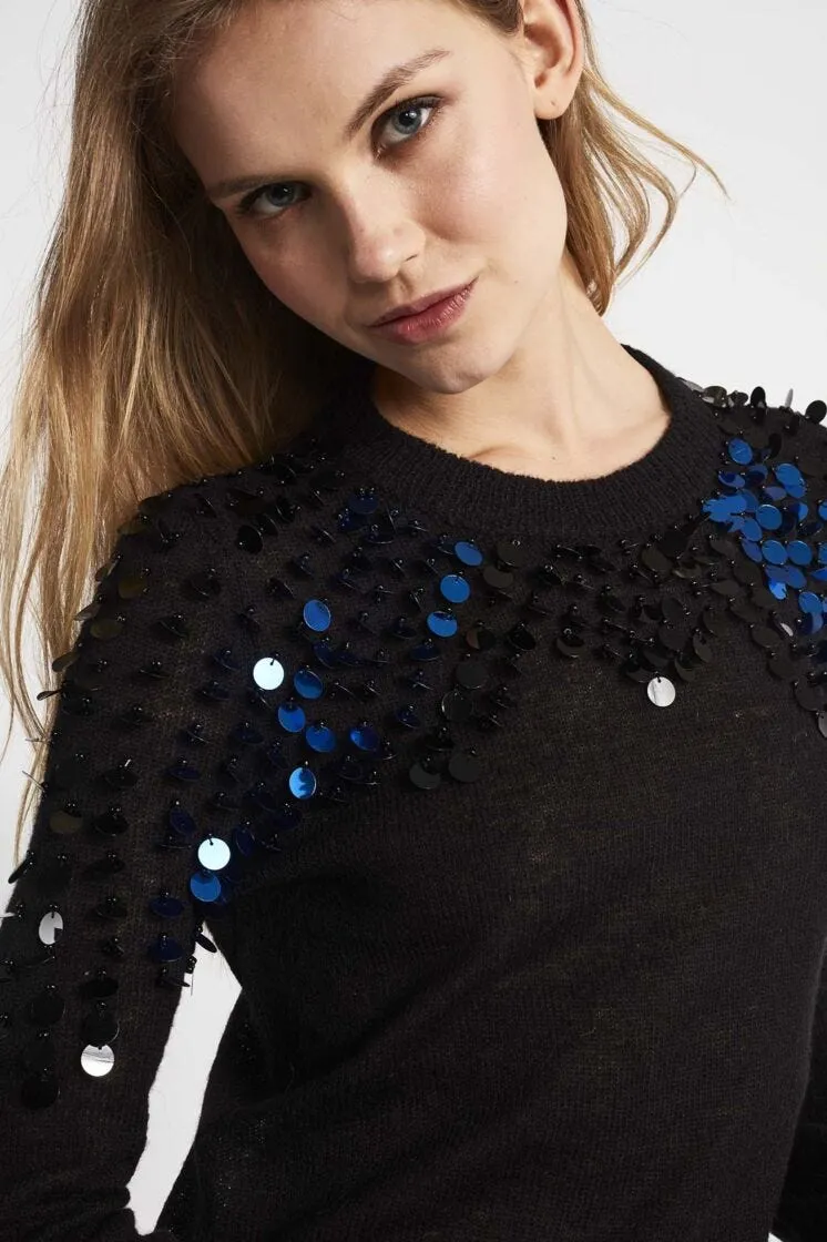 Maglia con paillettes