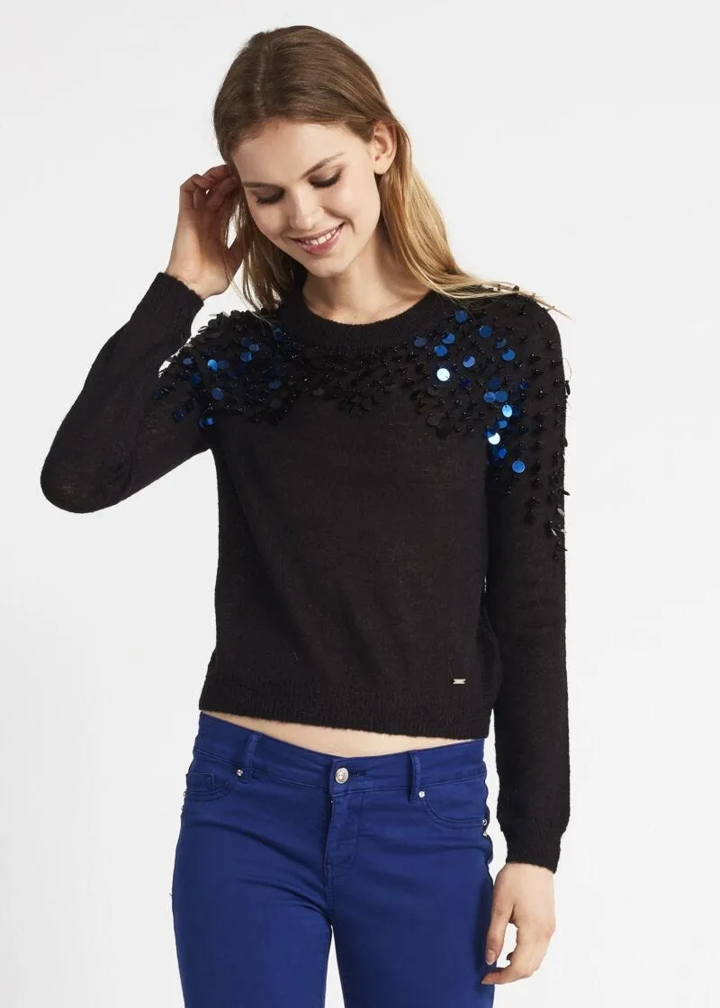 Maglia con paillettes