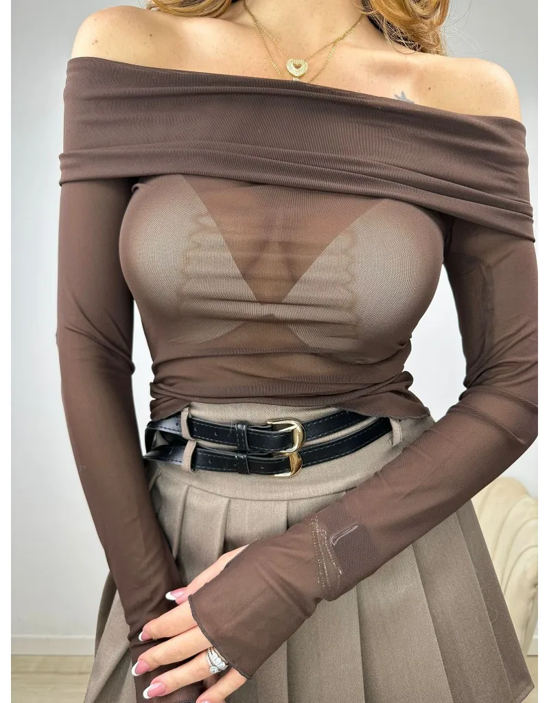 MAGLIA KIRA MARRONE
