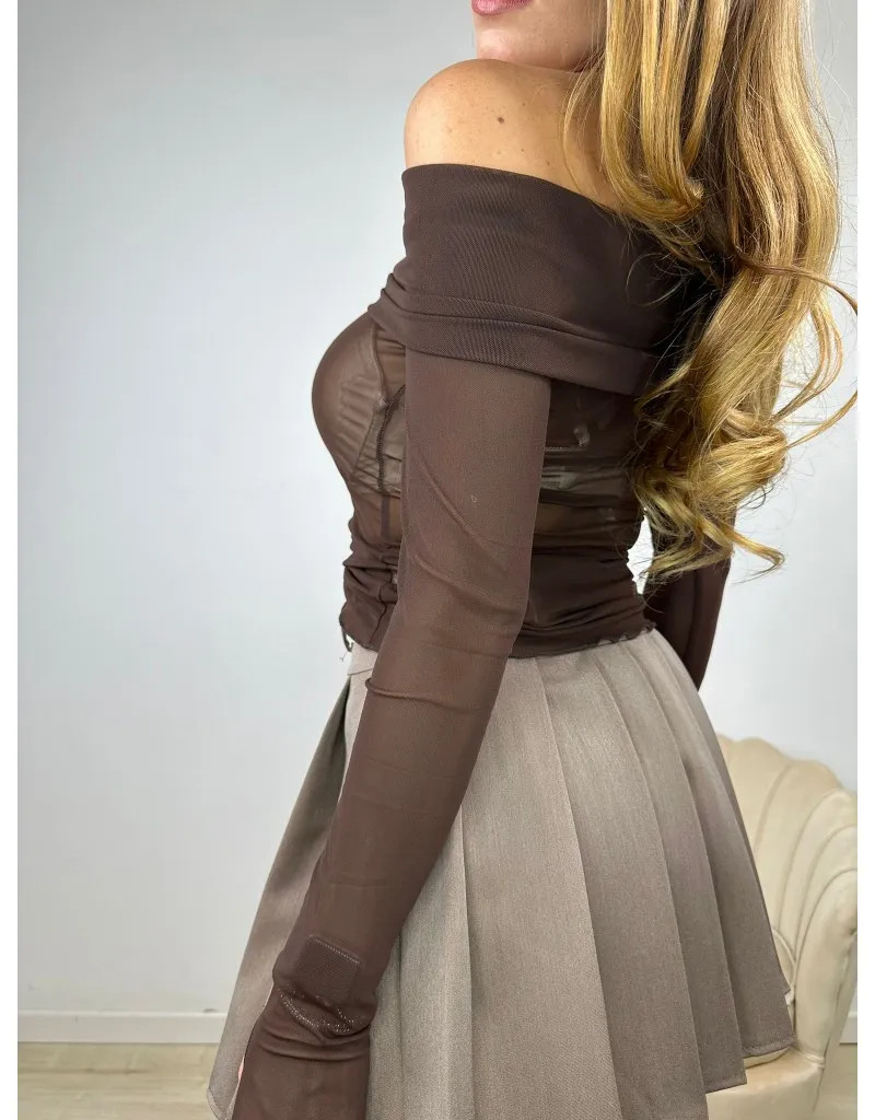 MAGLIA KIRA MARRONE