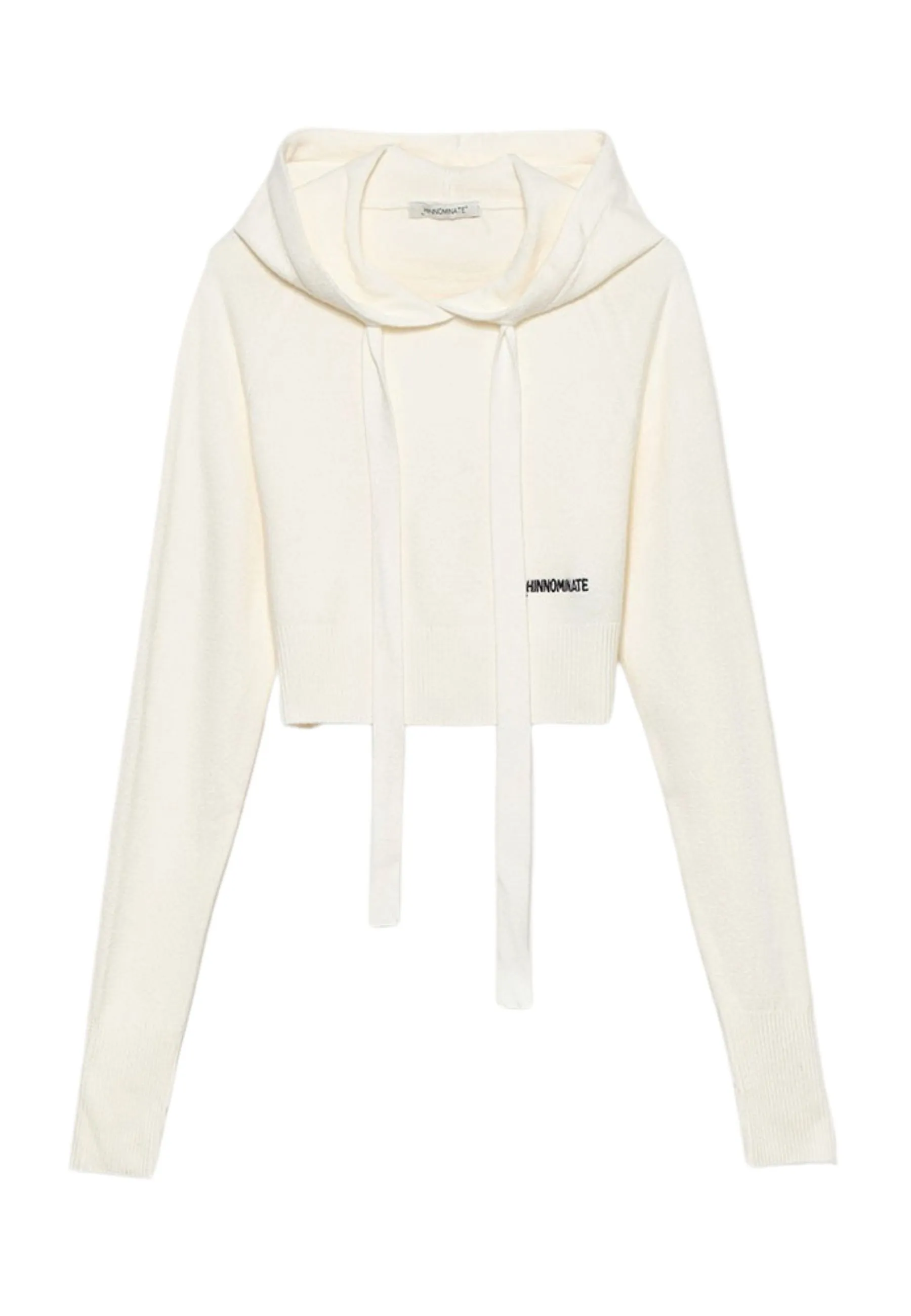 Maglia Maglieria Cappuccio Bianco