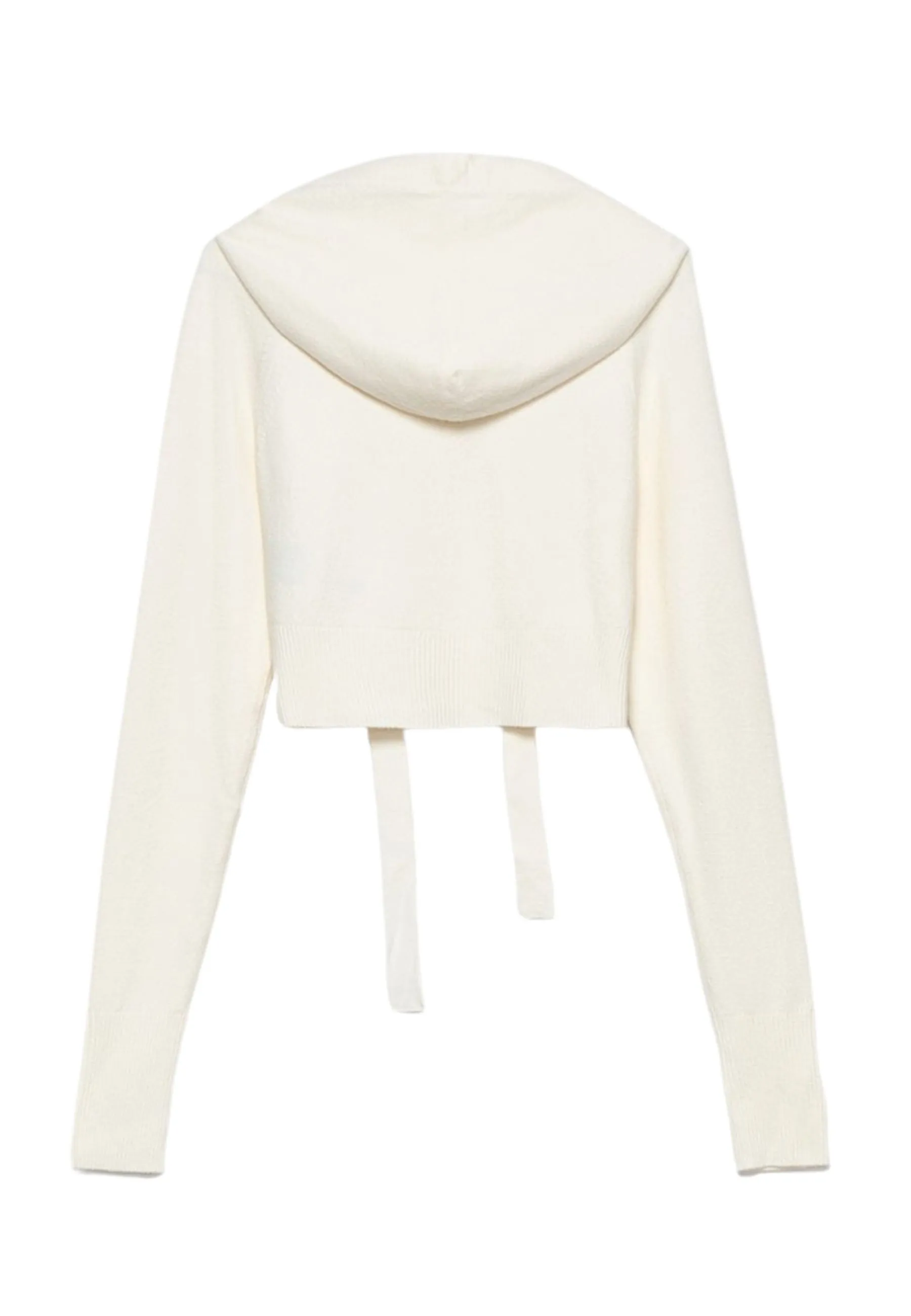 Maglia Maglieria Cappuccio Bianco
