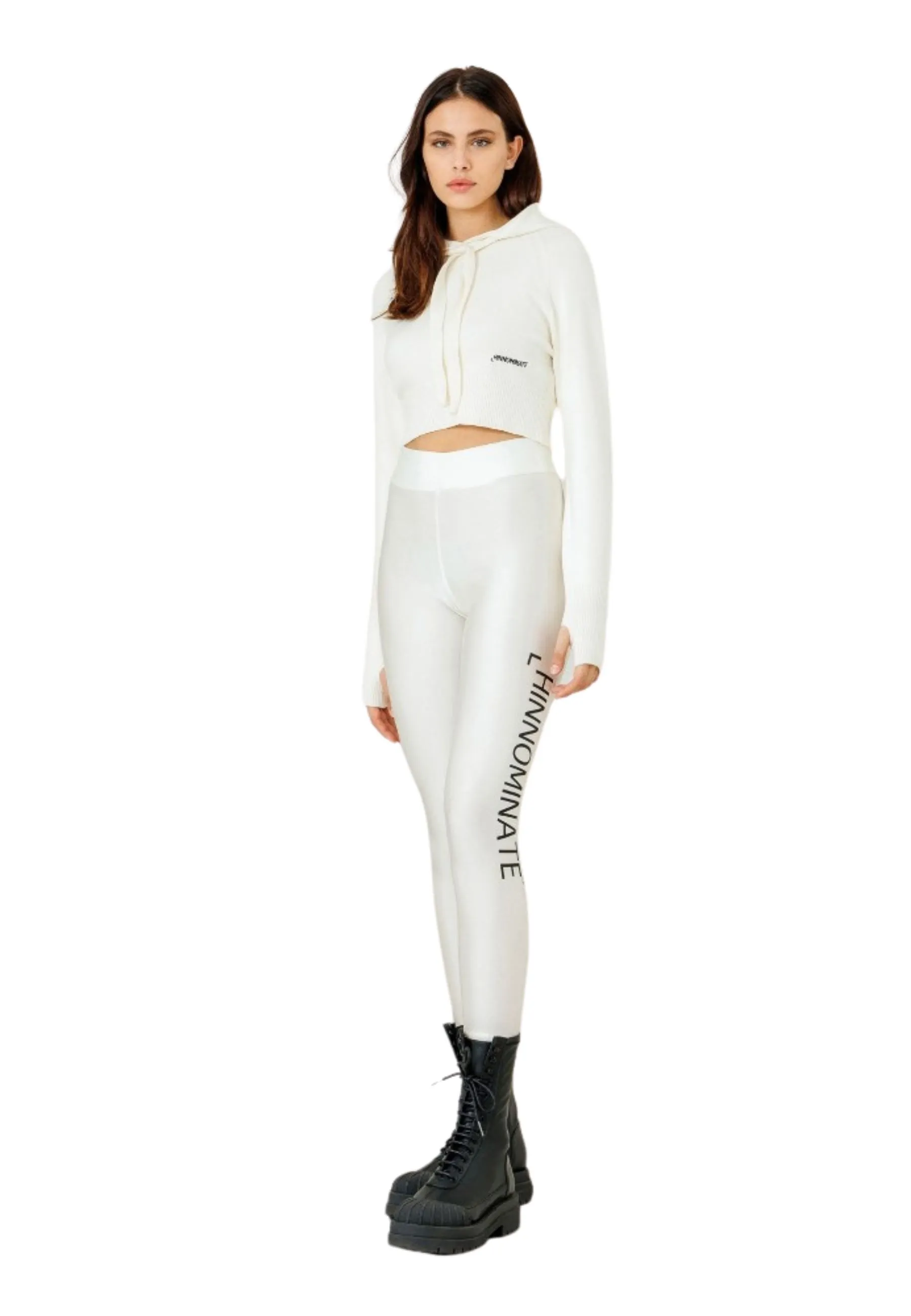 Maglia Maglieria Cappuccio Bianco
