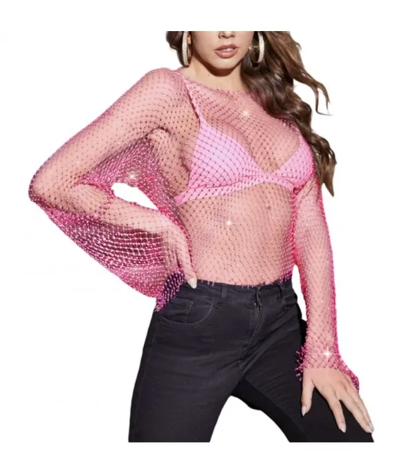 Maglia rete strass