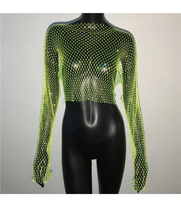 Maglia rete strass