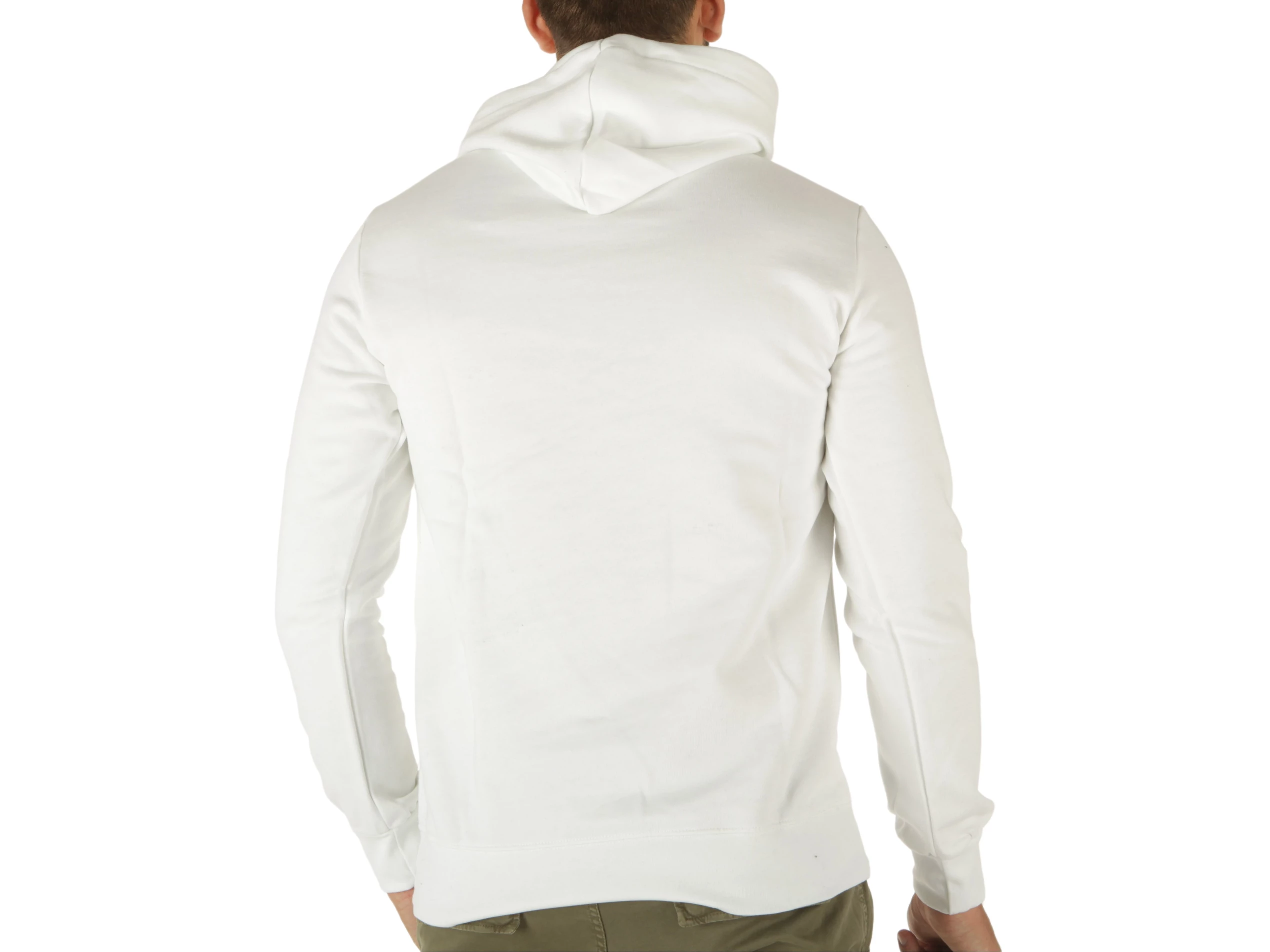 Maglia Uomo Felpa Con Cappuccio Bianco