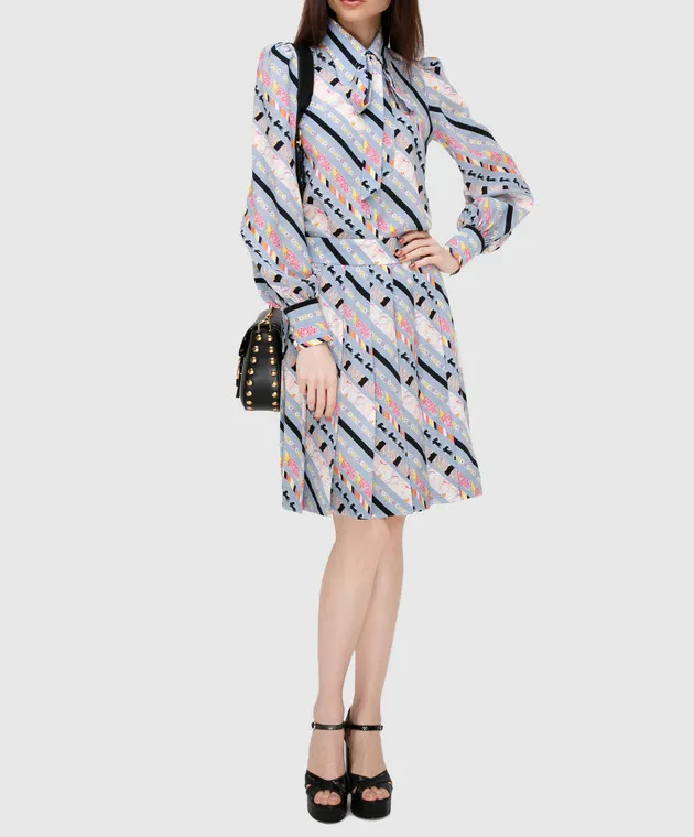 Marc Jacobs Gonna in seta blu W41781179