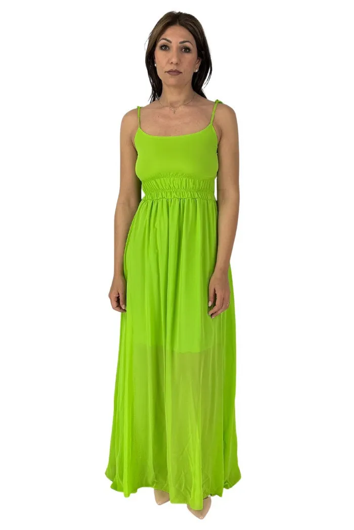 Markup abito lungo in georgette mw461212