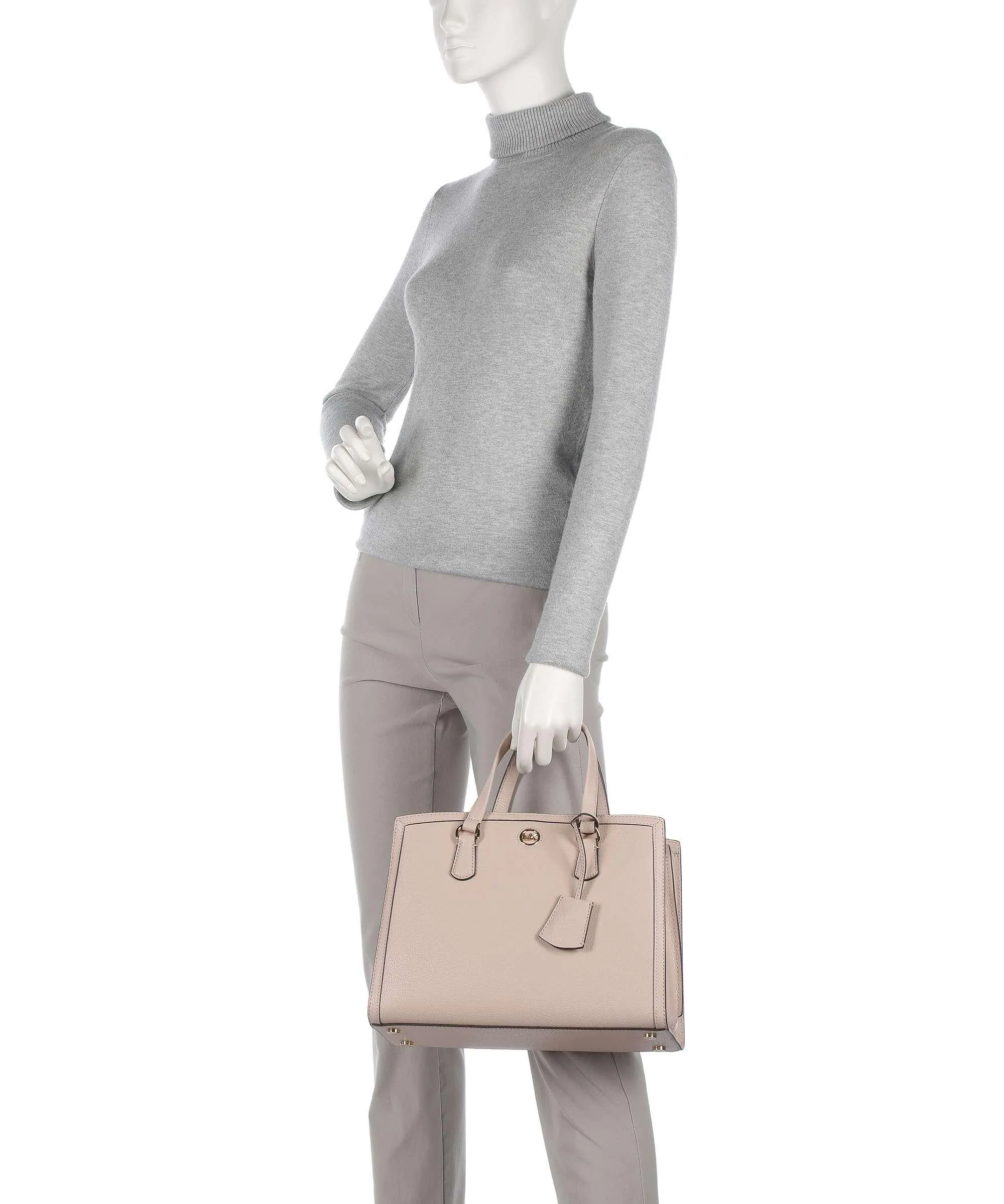  Michael Kors Chantal Borsa a mano pelle di vacchetta grana rosa  