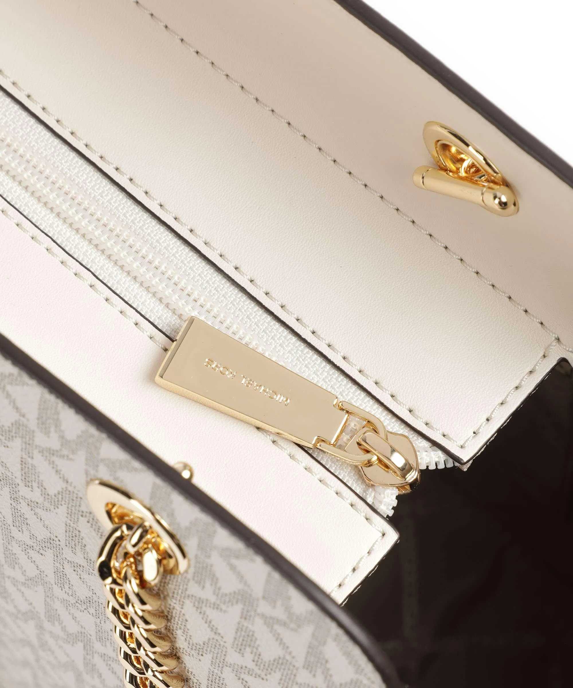  Michael Kors Jacquelyn Borsa shopper tela avorio  