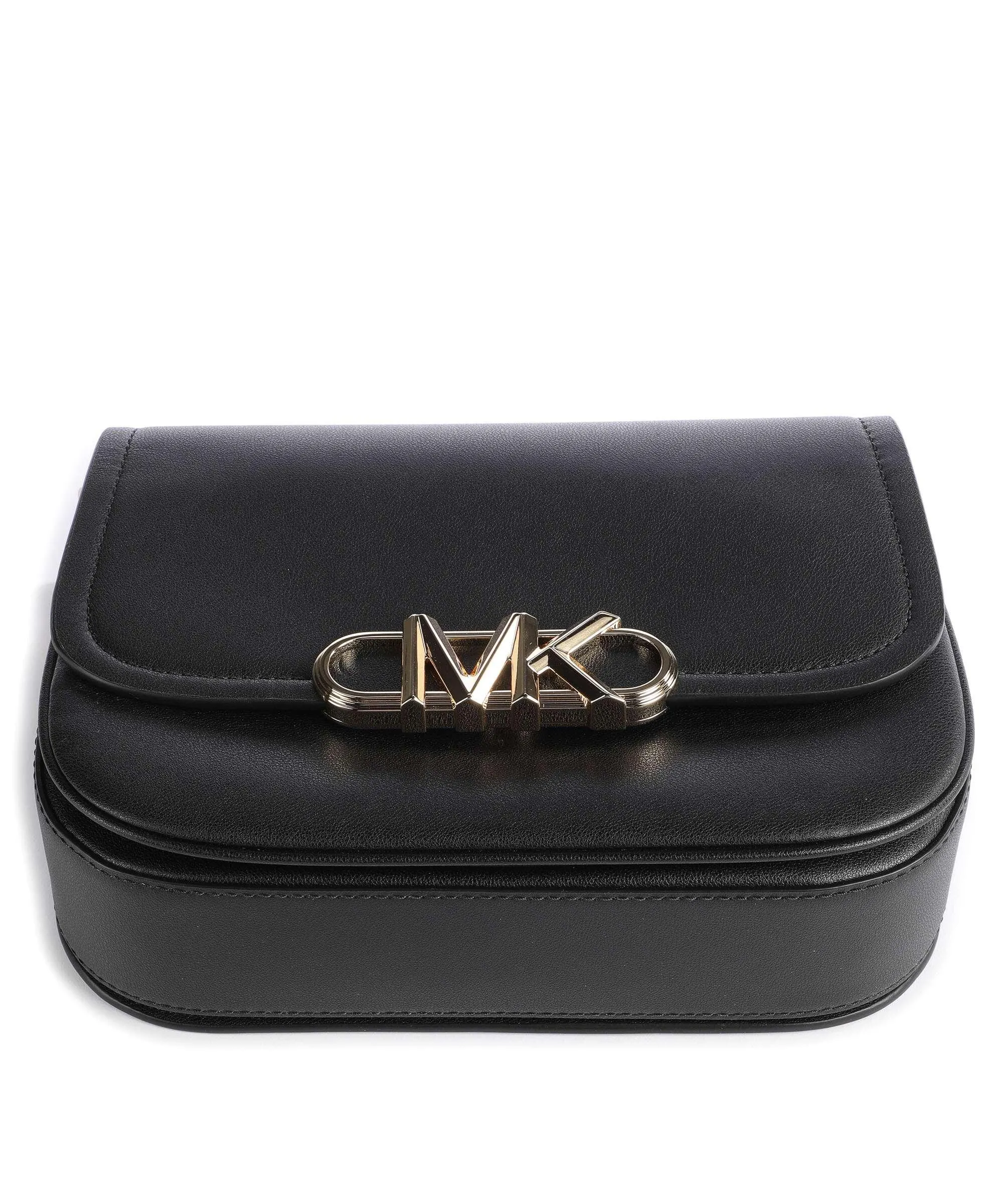  Michael Kors Parker Borsa a spalla pelle di vacchetta finemente grana nero  