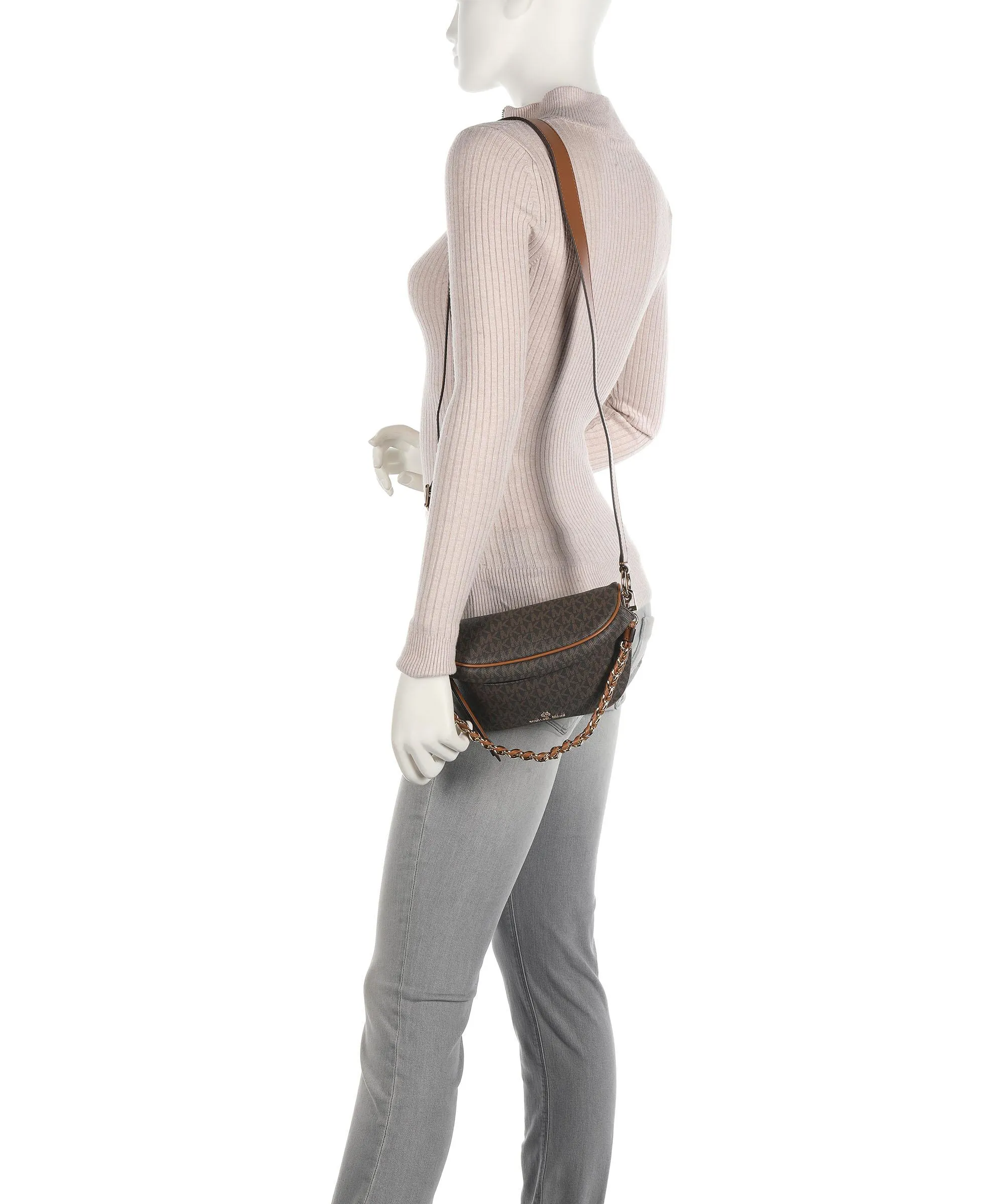  Michael Kors Slater Borsa a tracolla tela marrone scuro  