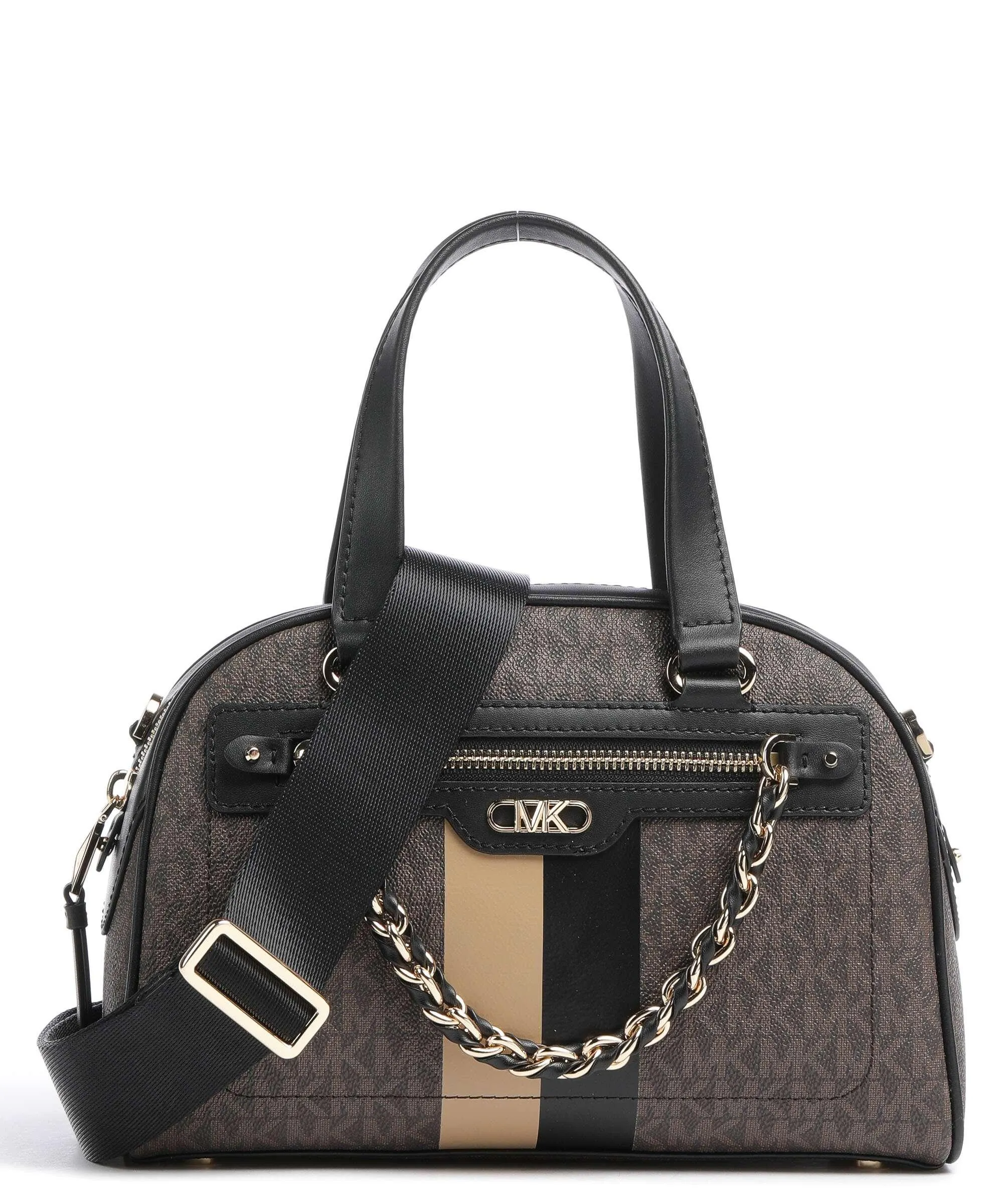  Michael Kors Williamsburg Borsa a mano tela marrone scuro  