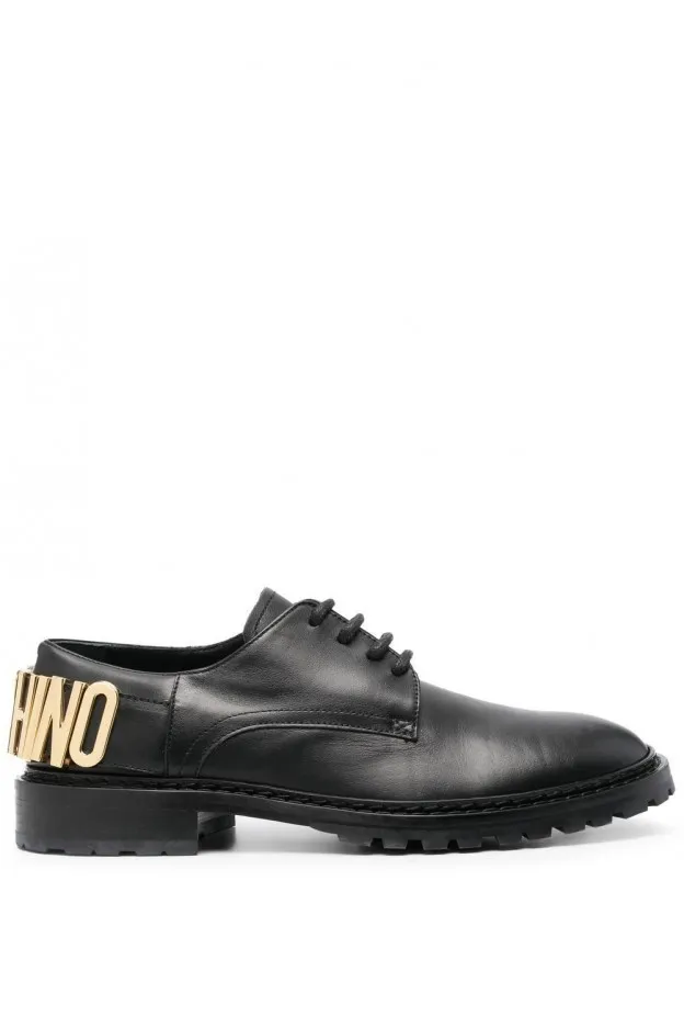 Moschino Stringate Con Placca Logo