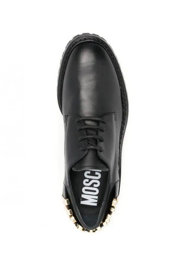 Moschino Stringate Con Placca Logo