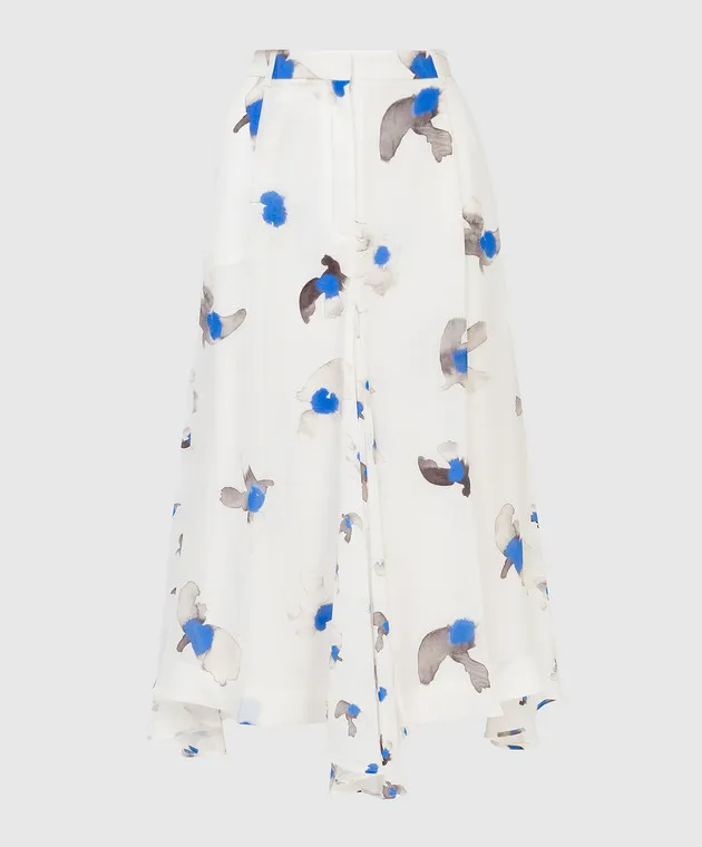 NINA RICCI Gonna in seta stampata con fondo asimmetrico 21ECJU004SE1358