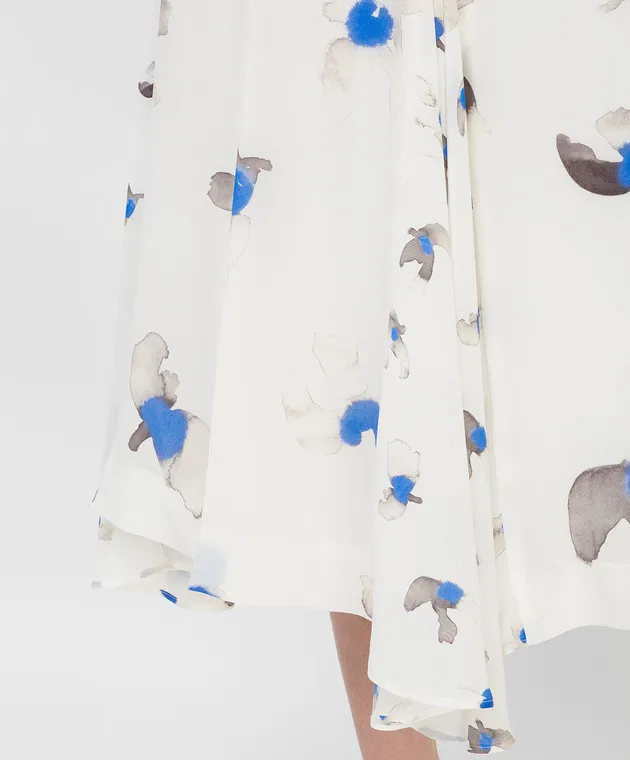 NINA RICCI Gonna in seta stampata con fondo asimmetrico 21ECJU004SE1358