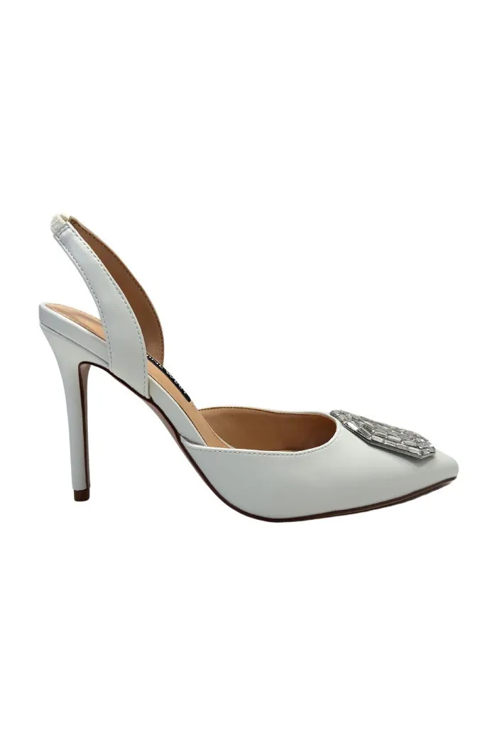 Nine West sandalo in similpelle con gioiello Ellie 4fx 101484407