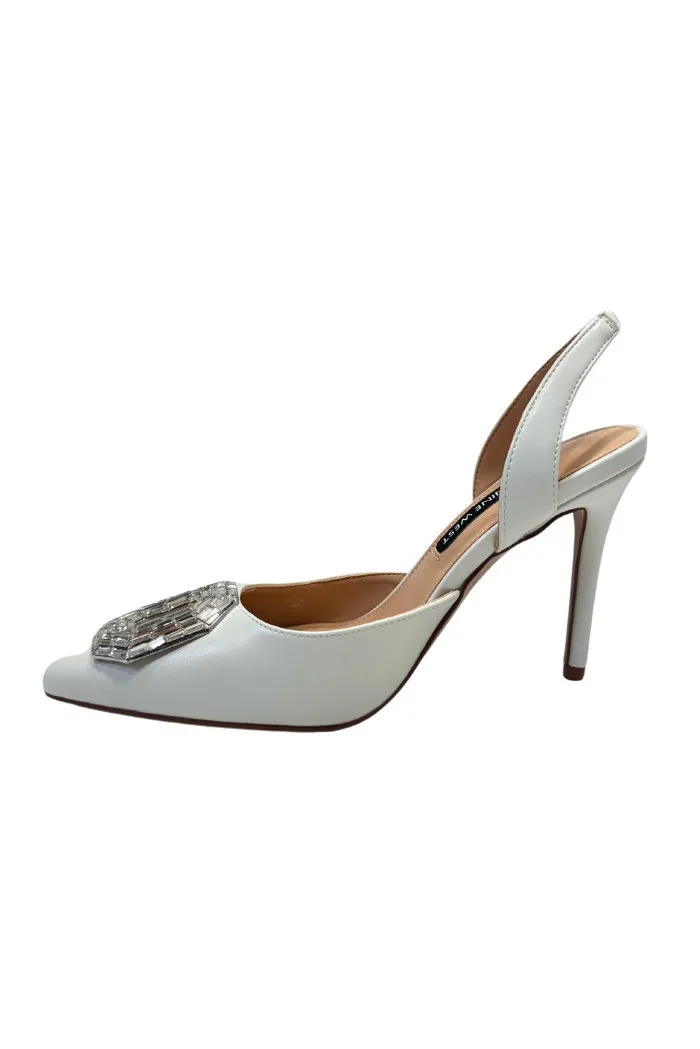 Nine West sandalo in similpelle con gioiello Ellie 4fx 101484407