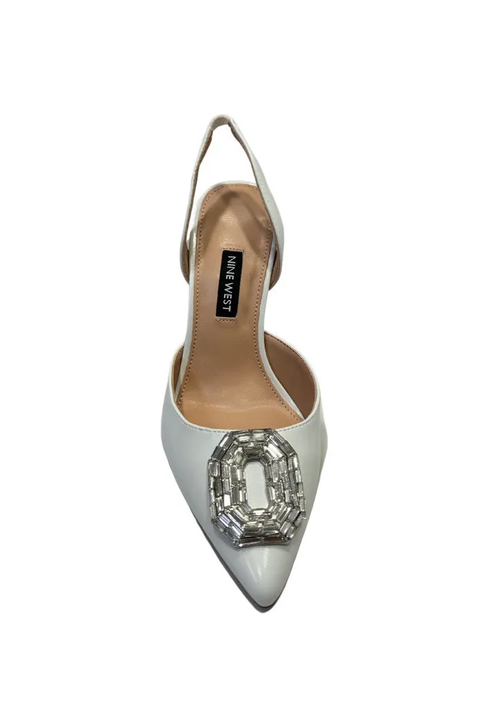 Nine West sandalo in similpelle con gioiello Ellie 4fx 101484407