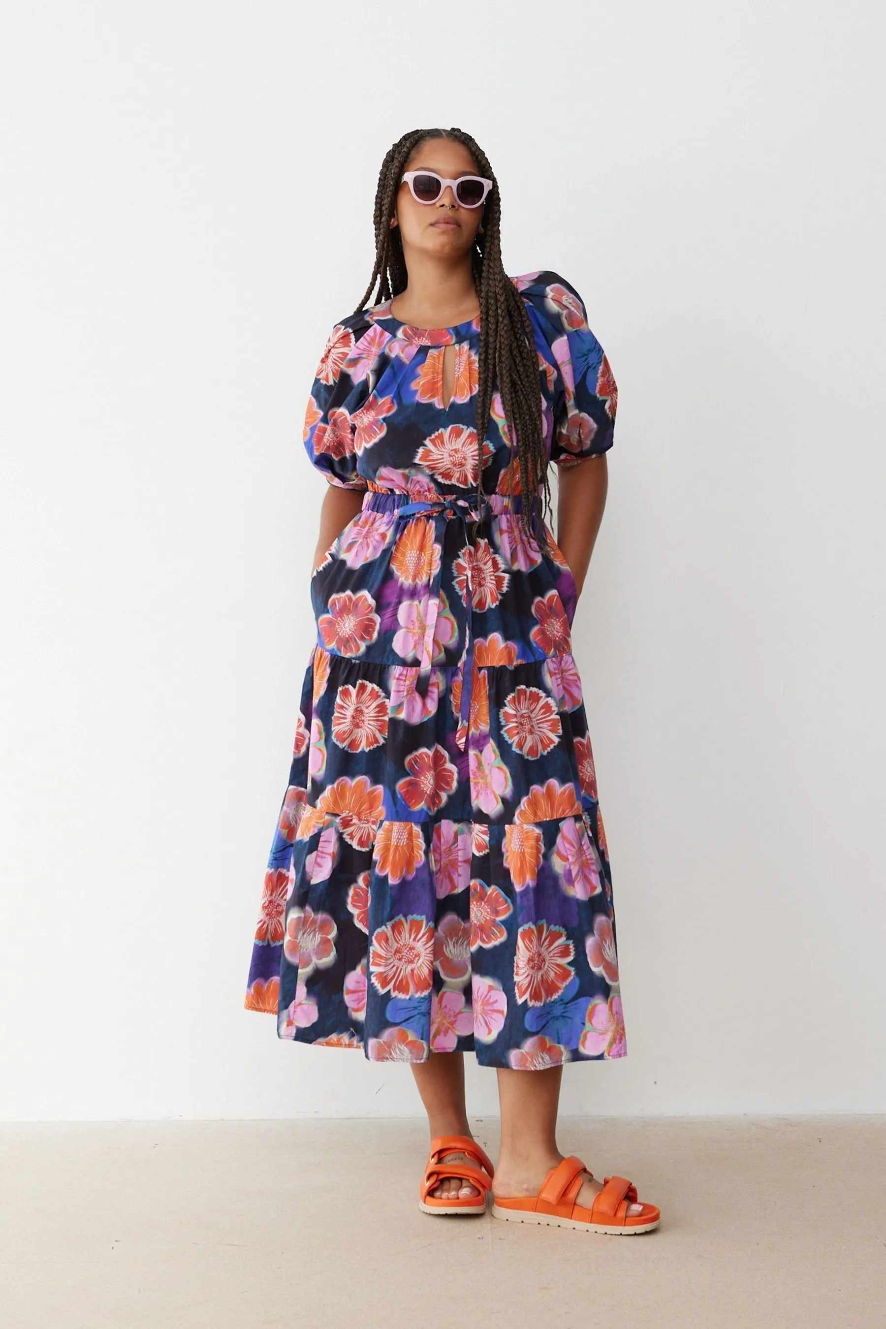 Oliver Bonas - Fantasy Floreale - Abito midi a balze