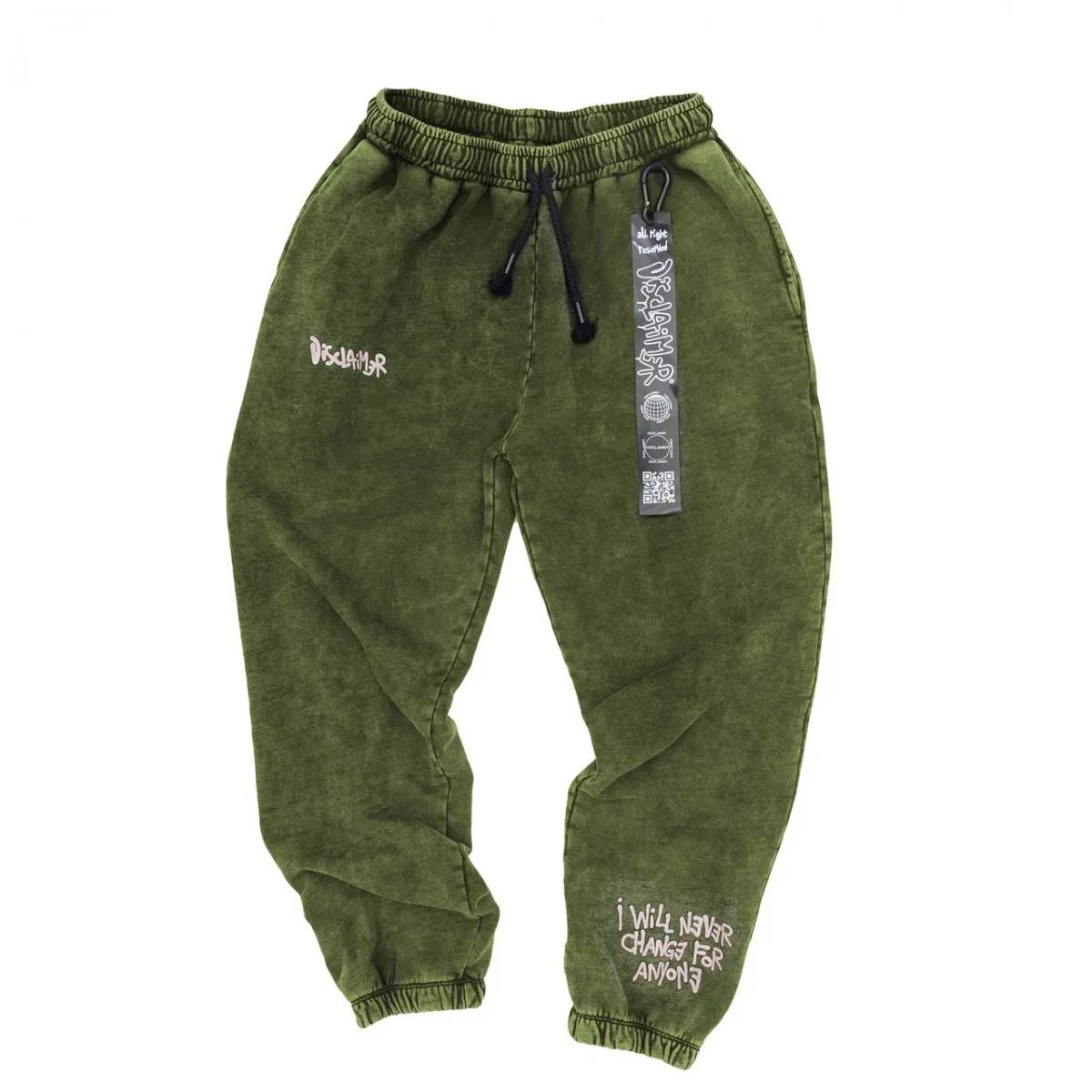 Pantalone Oversize In Felpa Effetto Stone Wash