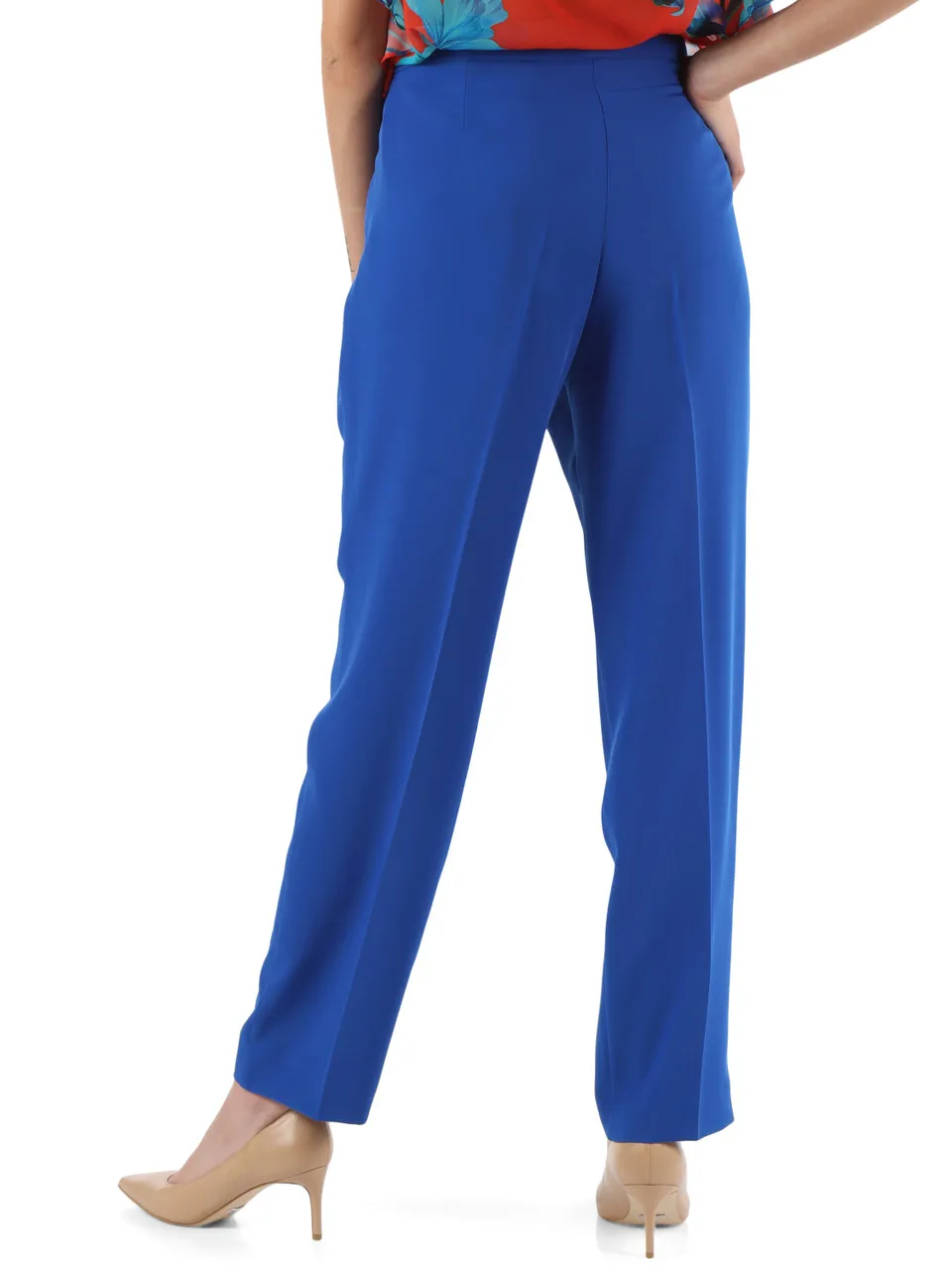Pantalone taglio dritto in tessuto fluido