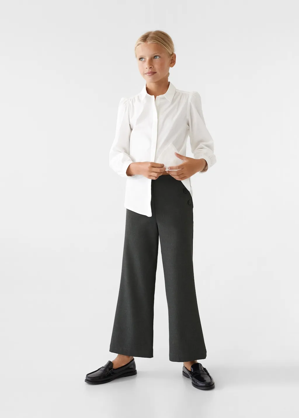 Pantaloni coulotte bottoni