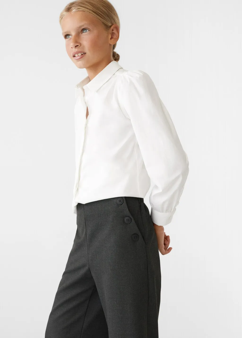 Pantaloni coulotte bottoni