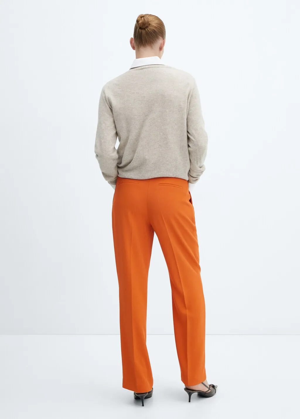 Pantaloni diritti pinces
