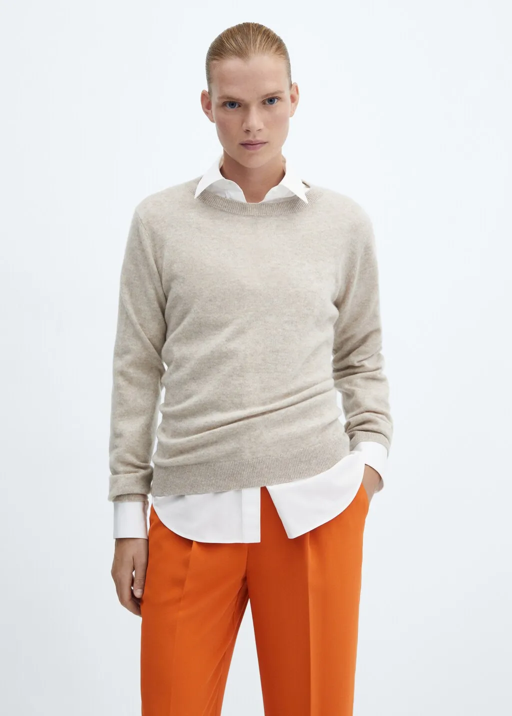 Pantaloni diritti pinces