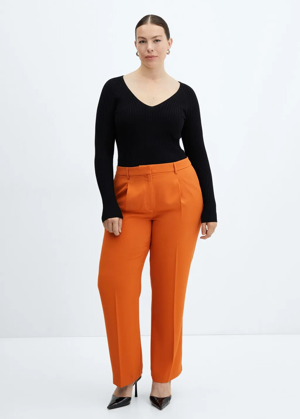 Pantaloni diritti pinces