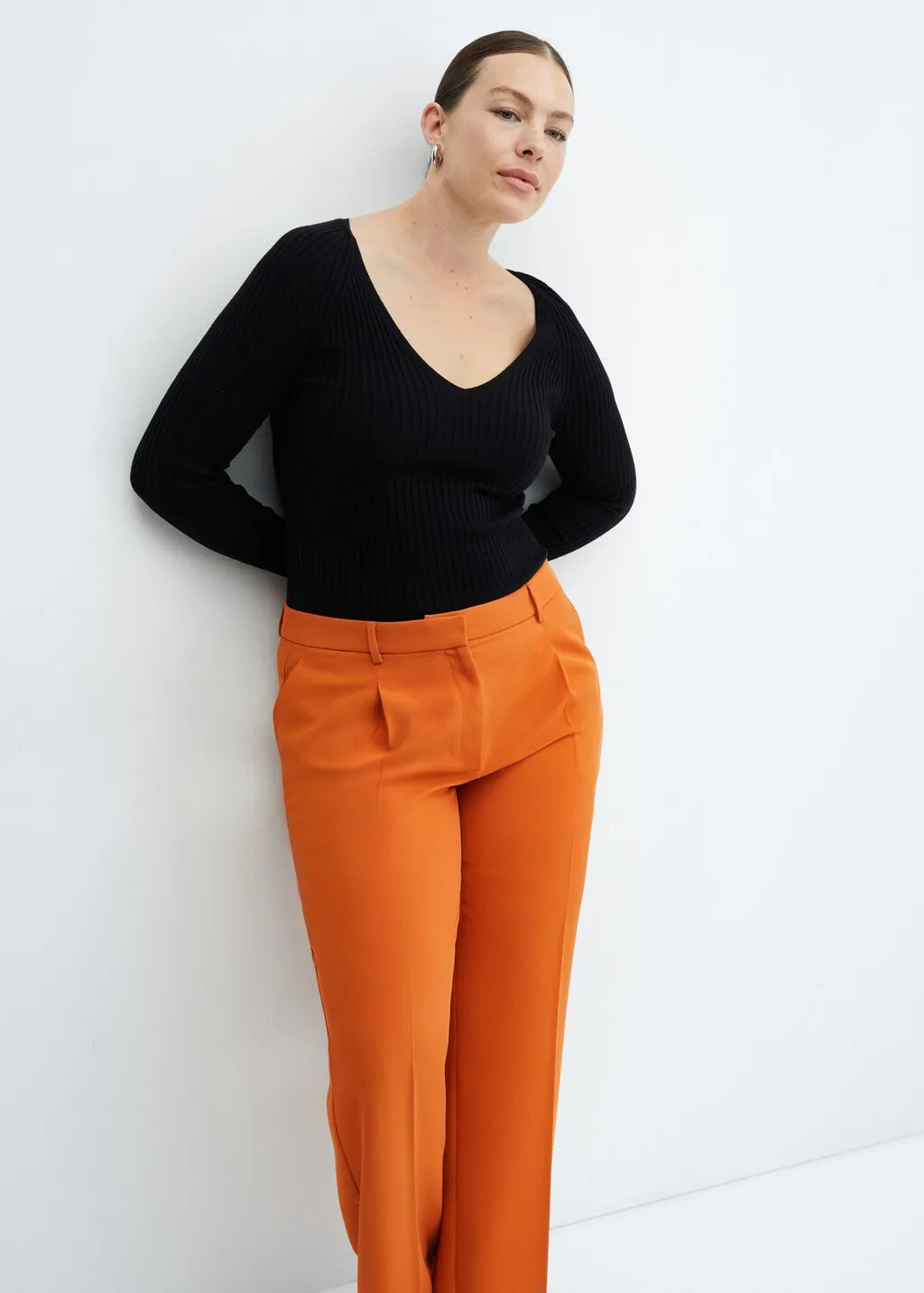 Pantaloni diritti pinces