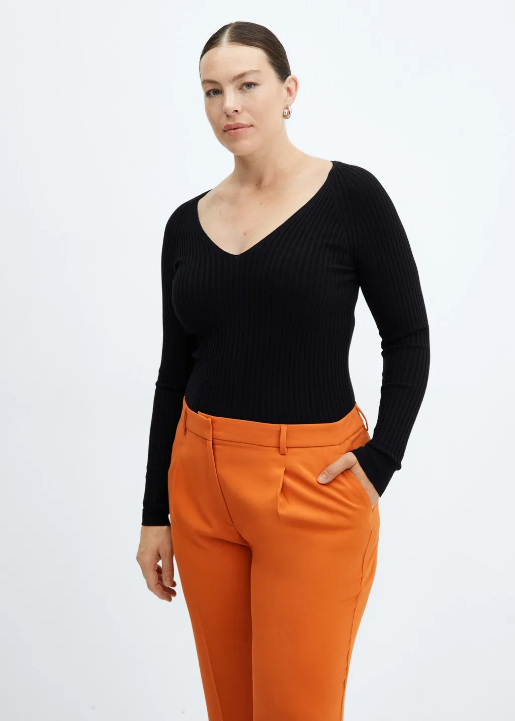 Pantaloni diritti pinces