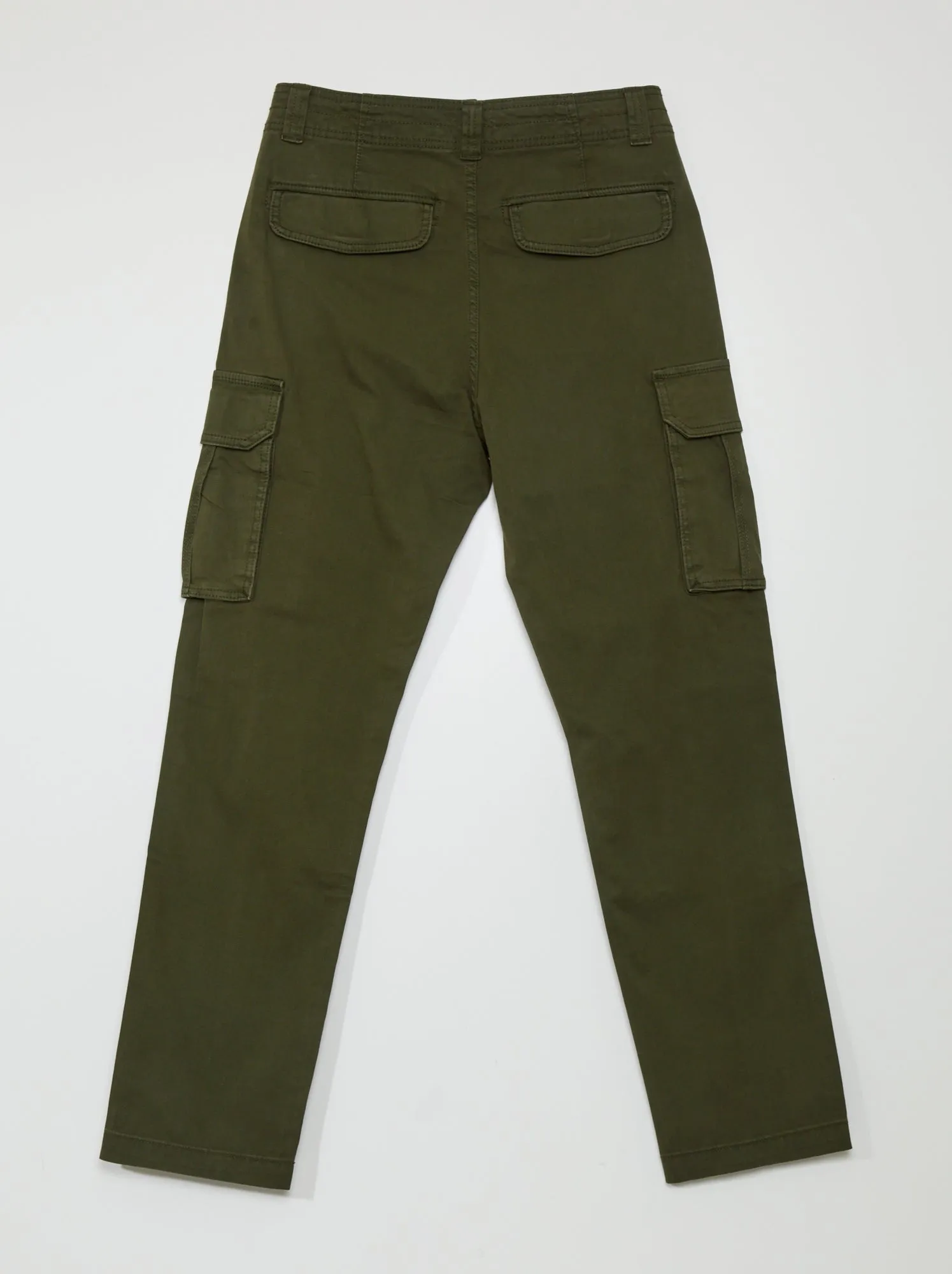 Pantaloni dritti con tasche sui lati - KAKI