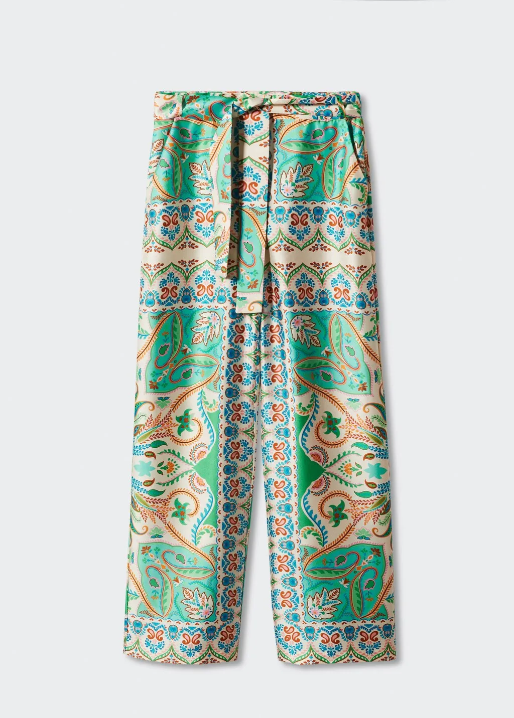 Pantaloni satinati stampa