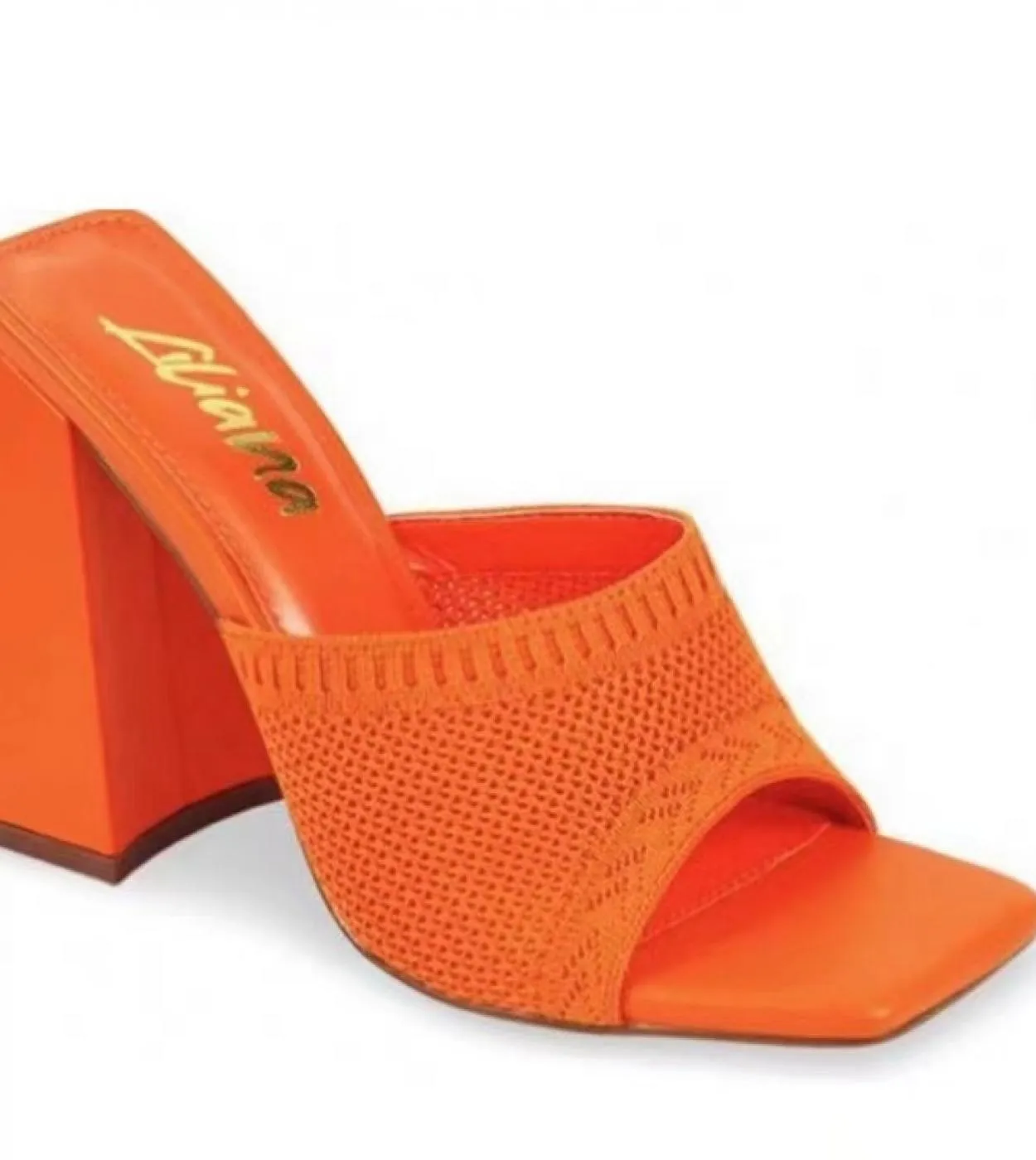 Pantofole estive con tacco alto Pantofole da donna in tessuto a rete con tacco spesso Punta quadrata Sandali opentoe con tacco s