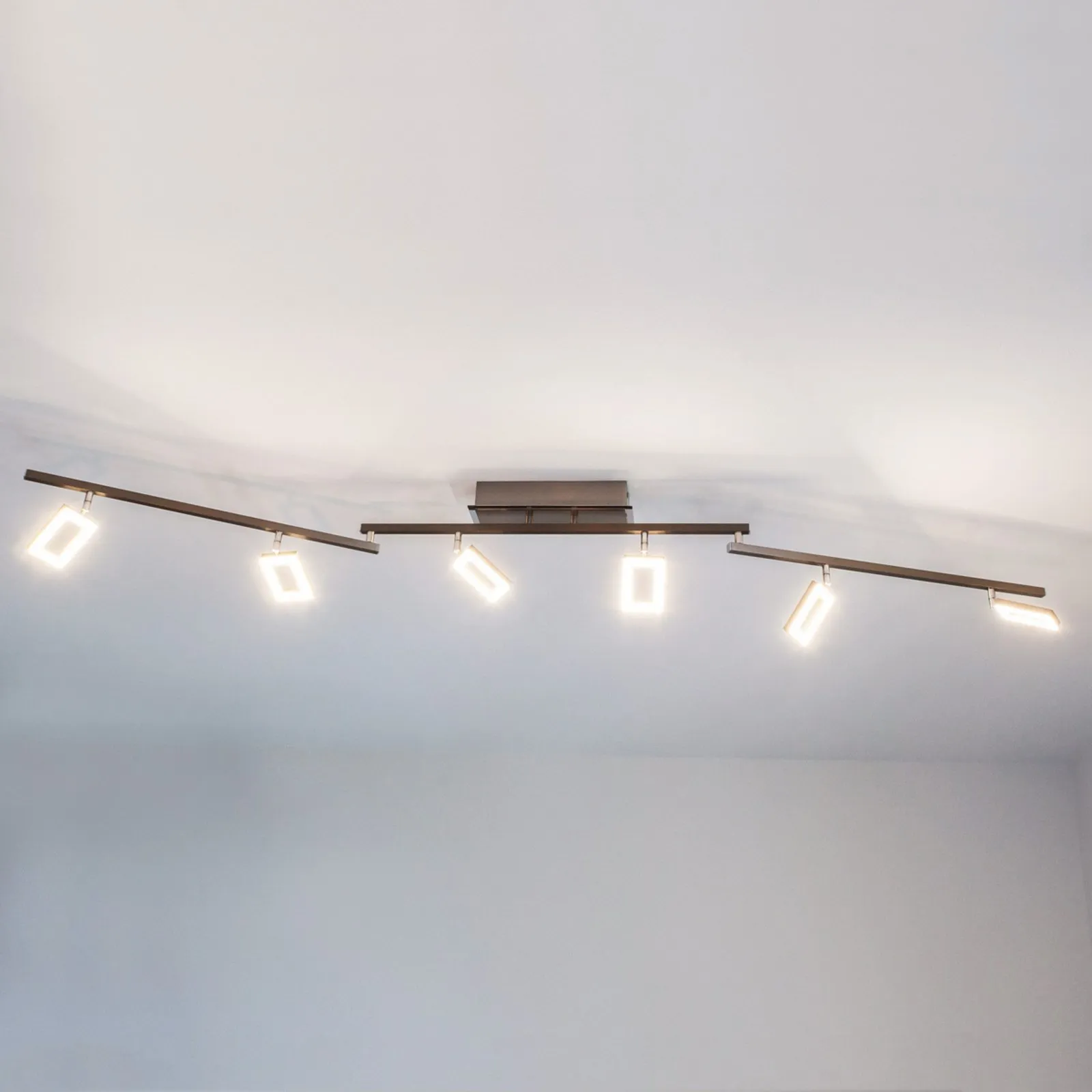Paul Neuhaus Plafoniera LED Inigo, a 6 luci, regolabile