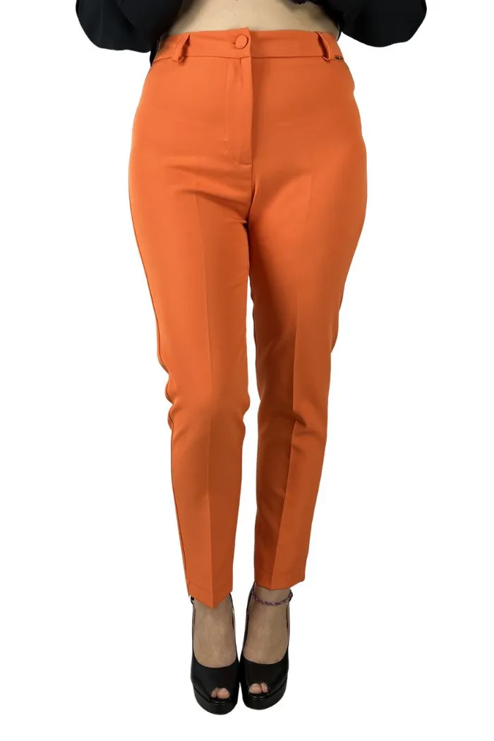 PDK pantaloni a vita alta cropped 055377
