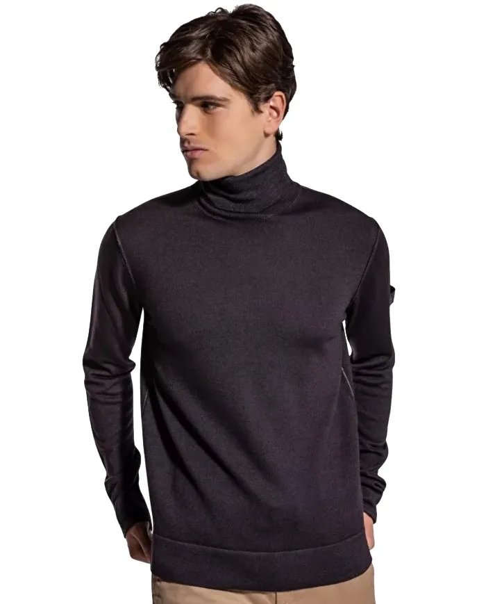 PEUTEREY Maglia Uomo Masum ACD A-ES Dolcevita Lana Slim Collo Alto Grigia 788 GRIGIO PIOMBO