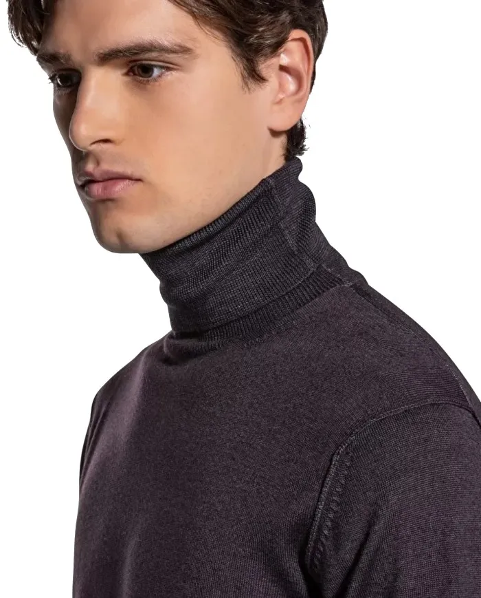 PEUTEREY Maglia Uomo Masum ACD A-ES Dolcevita Lana Slim Collo Alto Grigia 788 GRIGIO PIOMBO