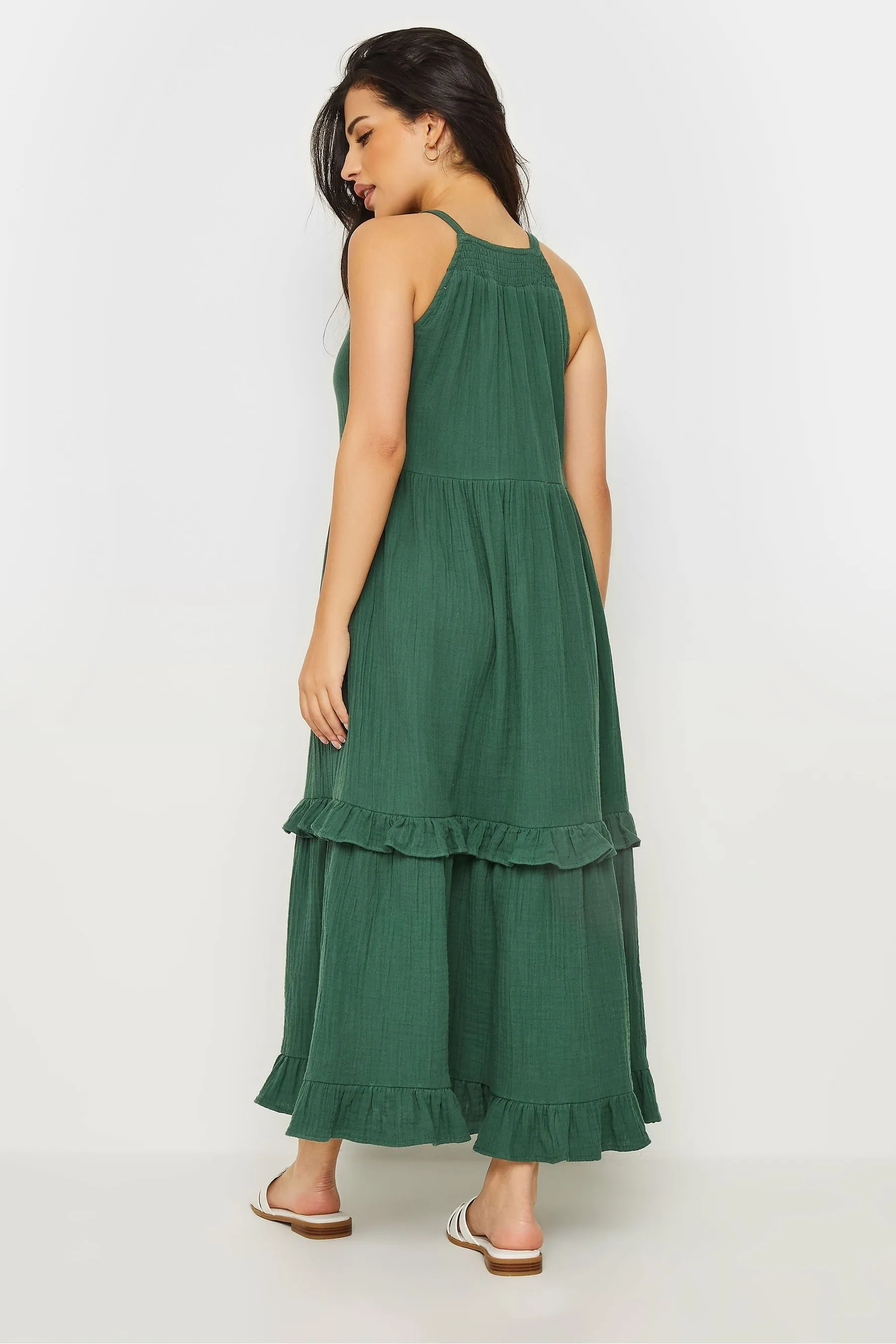 PixieGirl Petite con scollo all'americana - Abito maxi a balze