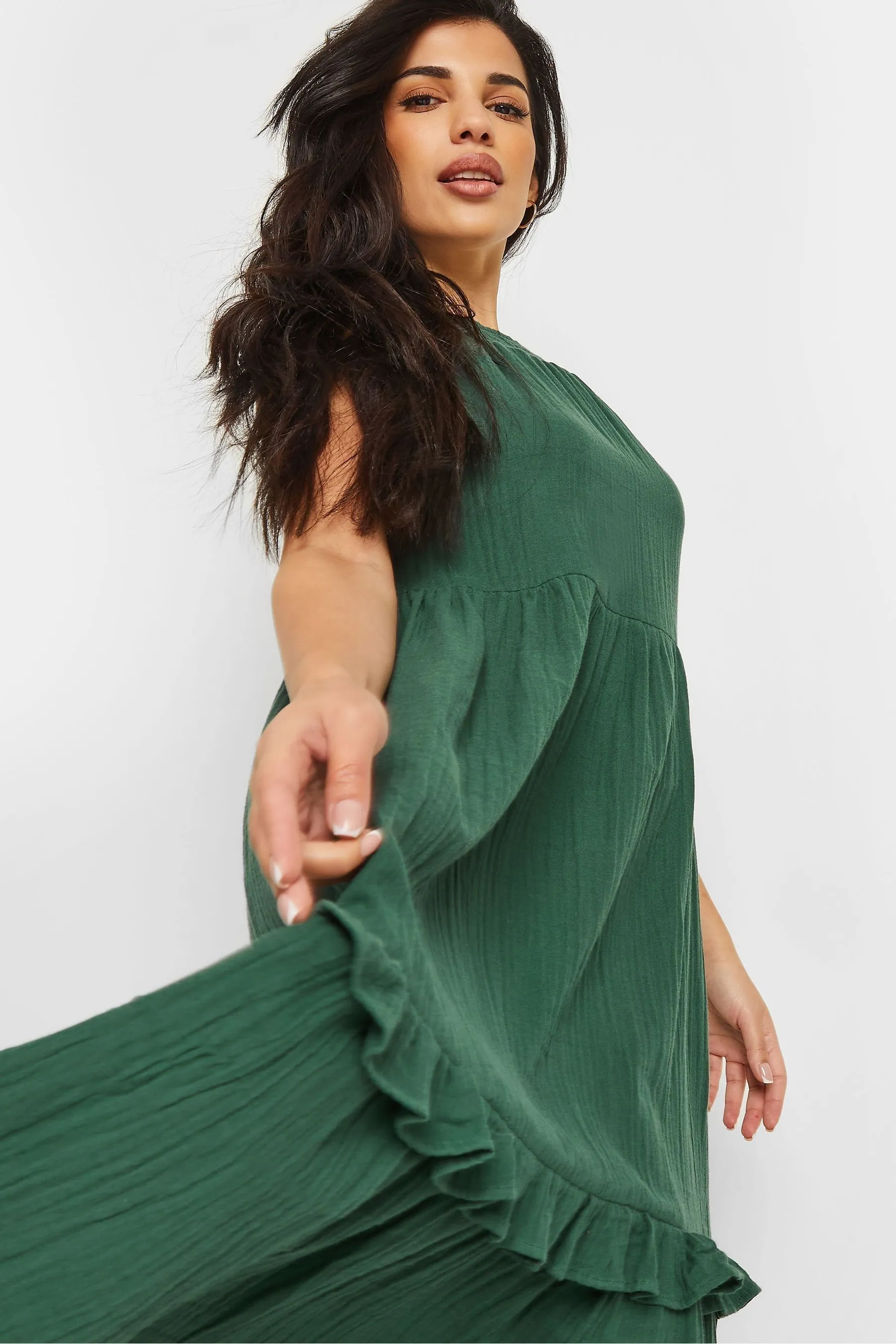 PixieGirl Petite con scollo all'americana - Abito maxi a balze